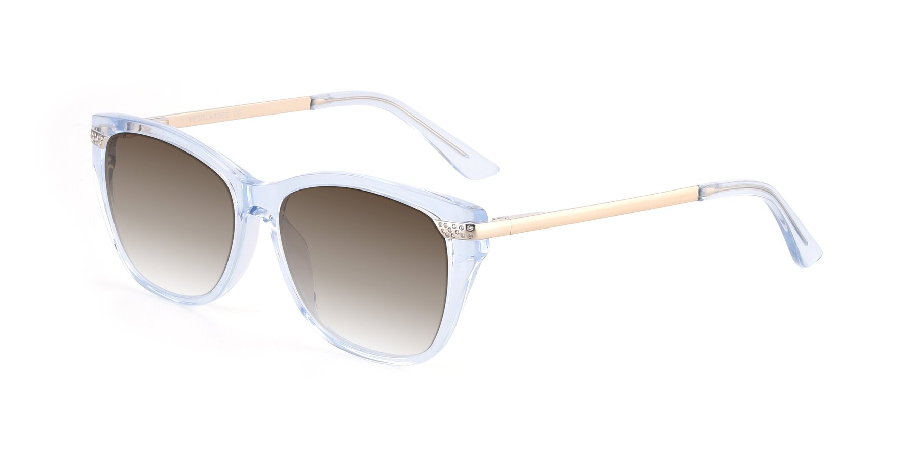 Angle of 17515 in Transparent Blue with Brown Gradient Lenses
