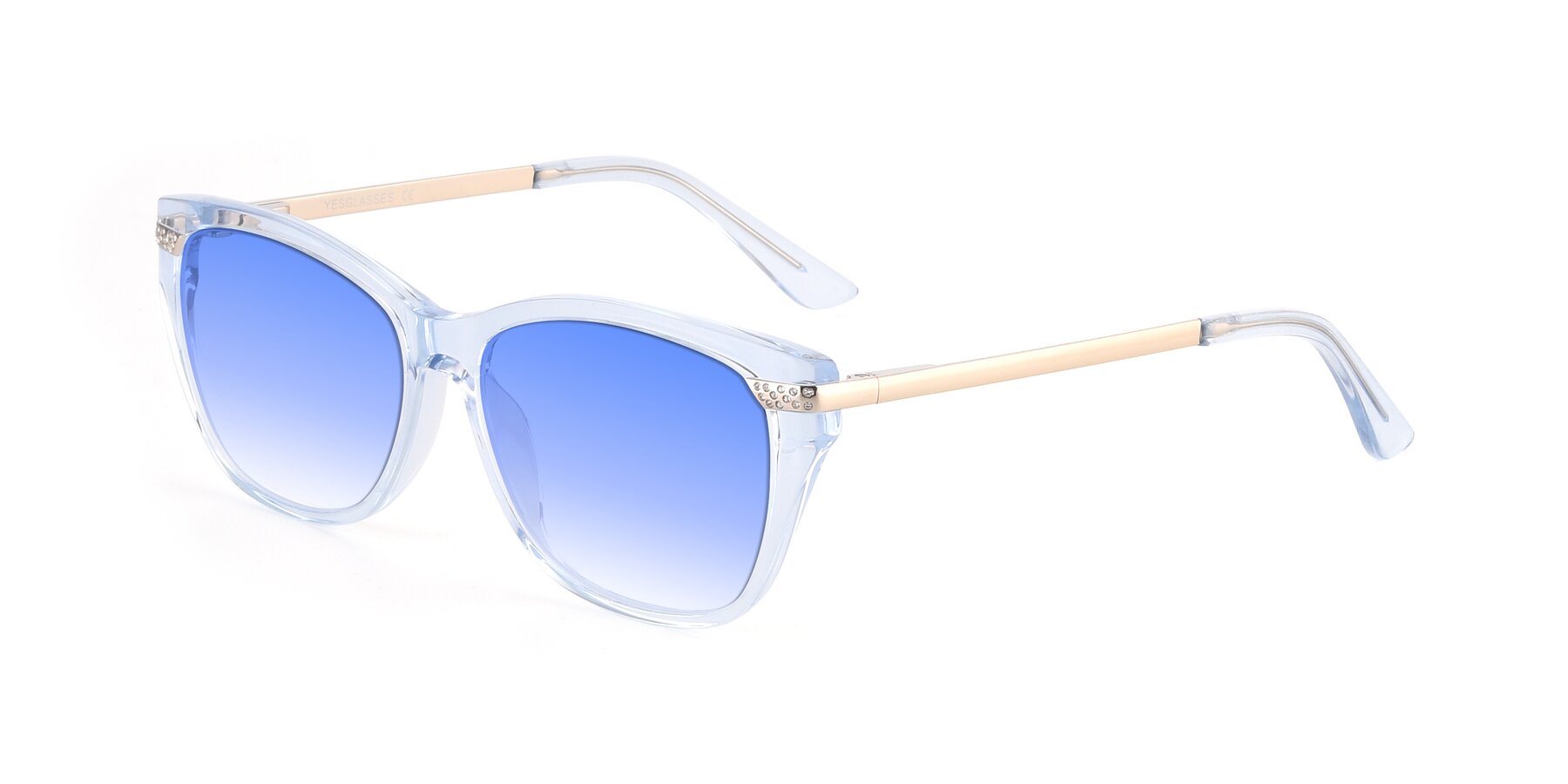 Angle of 17515 in Transparent Blue with Blue Gradient Lenses