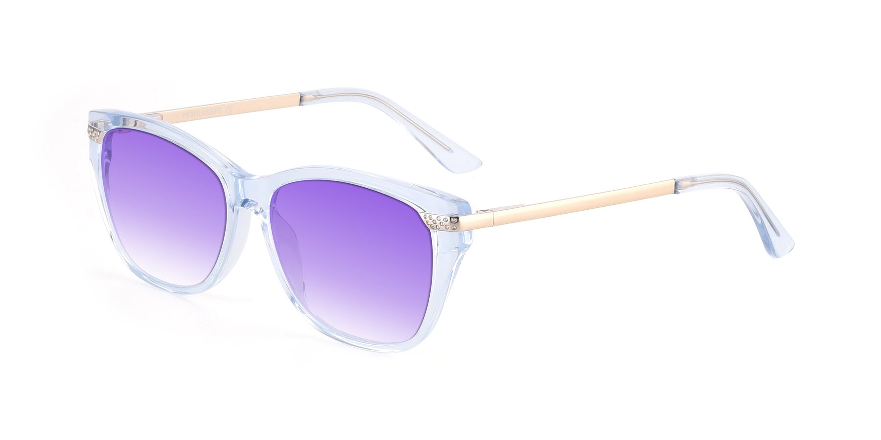 Angle of 17515 in Transparent Blue with Purple Gradient Lenses