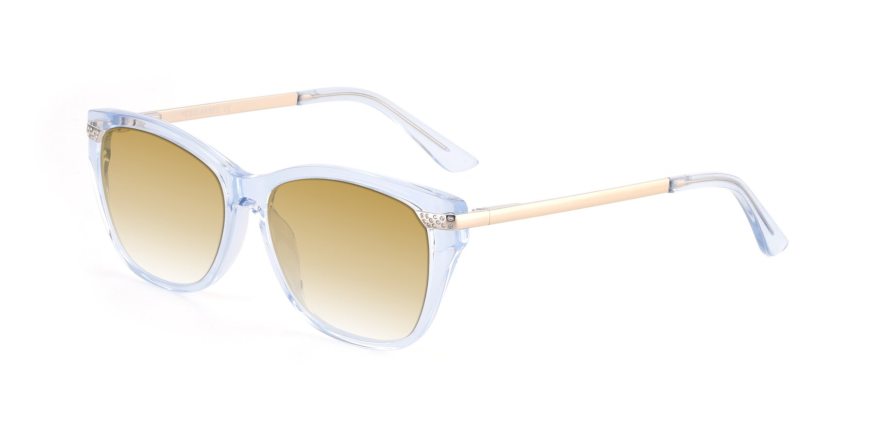 Angle of 17515 in Transparent Blue with Champagne Gradient Lenses