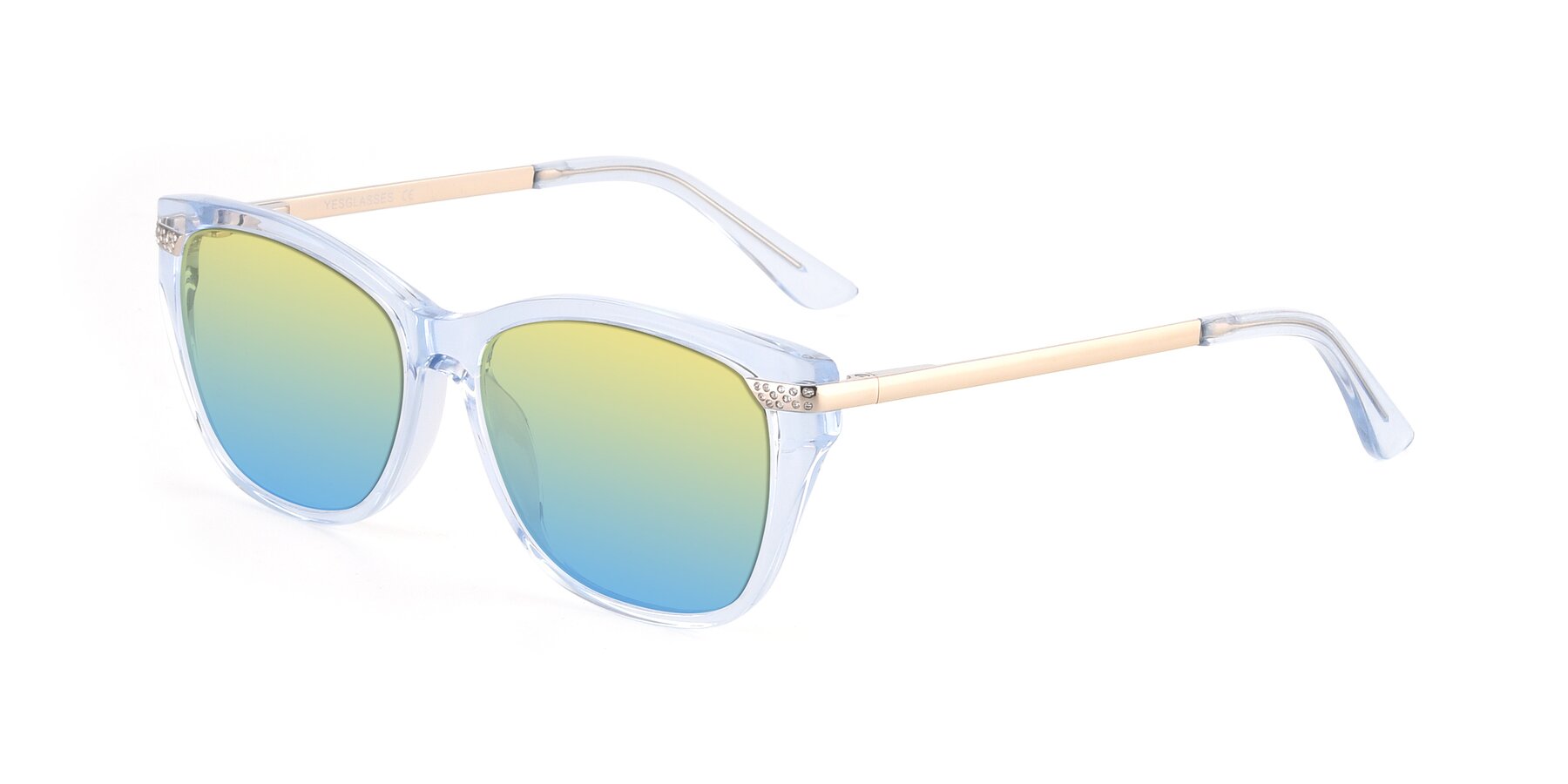 Angle of 17515 in Transparent Blue with Yellow / Blue Gradient Lenses
