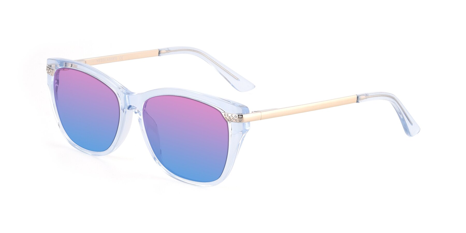 Angle of 17515 in Transparent Blue with Pink / Blue Gradient Lenses