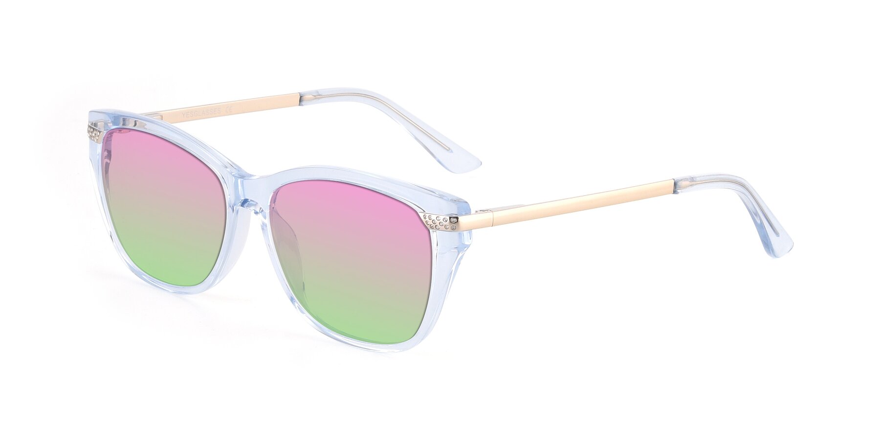 Angle of 17515 in Transparent Blue with Pink / Green Gradient Lenses