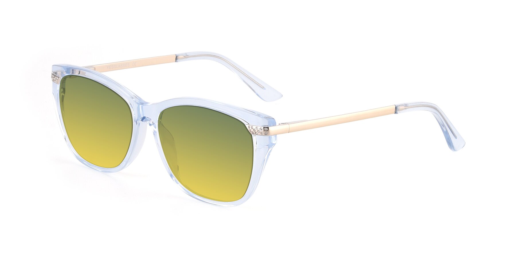 Angle of 17515 in Transparent Blue with Green / Yellow Gradient Lenses