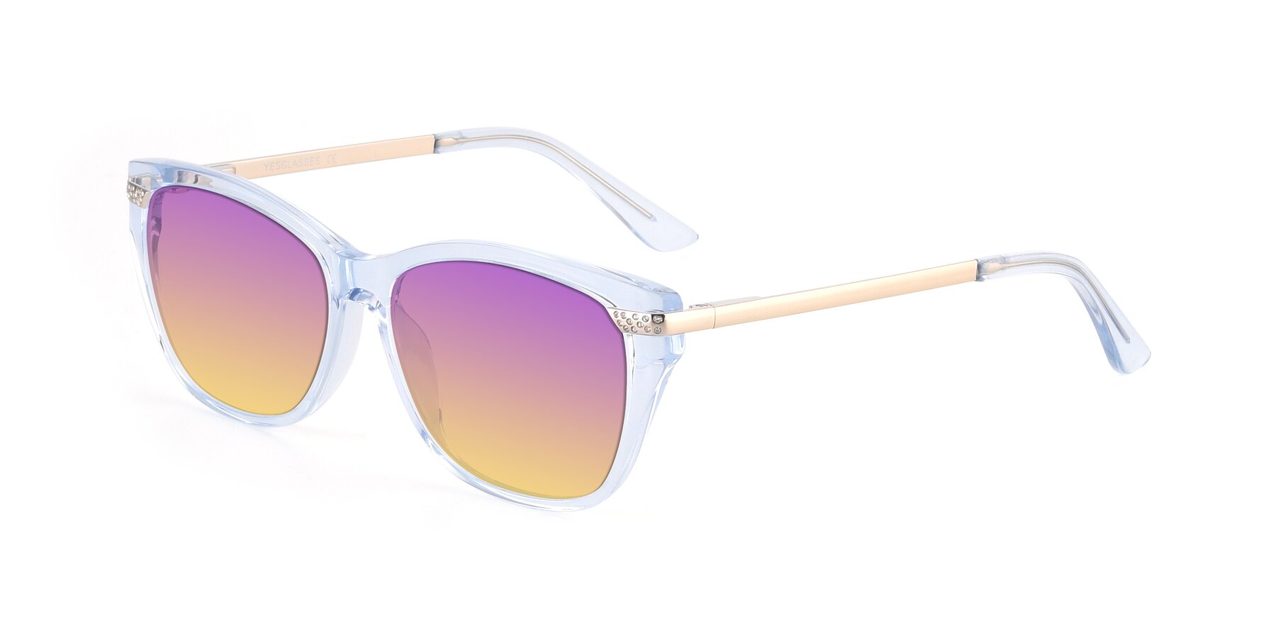 Angle of 17515 in Transparent Blue with Purple / Yellow Gradient Lenses