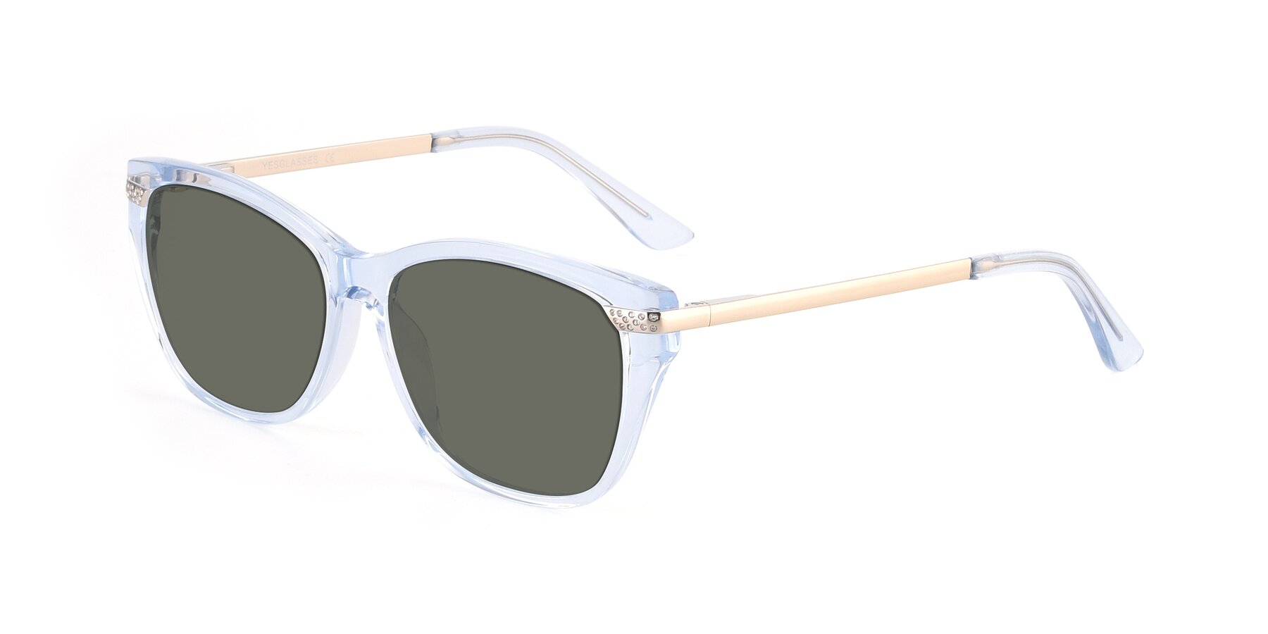 Angle of 17515 in Transparent Blue with Gray Polarized Lenses