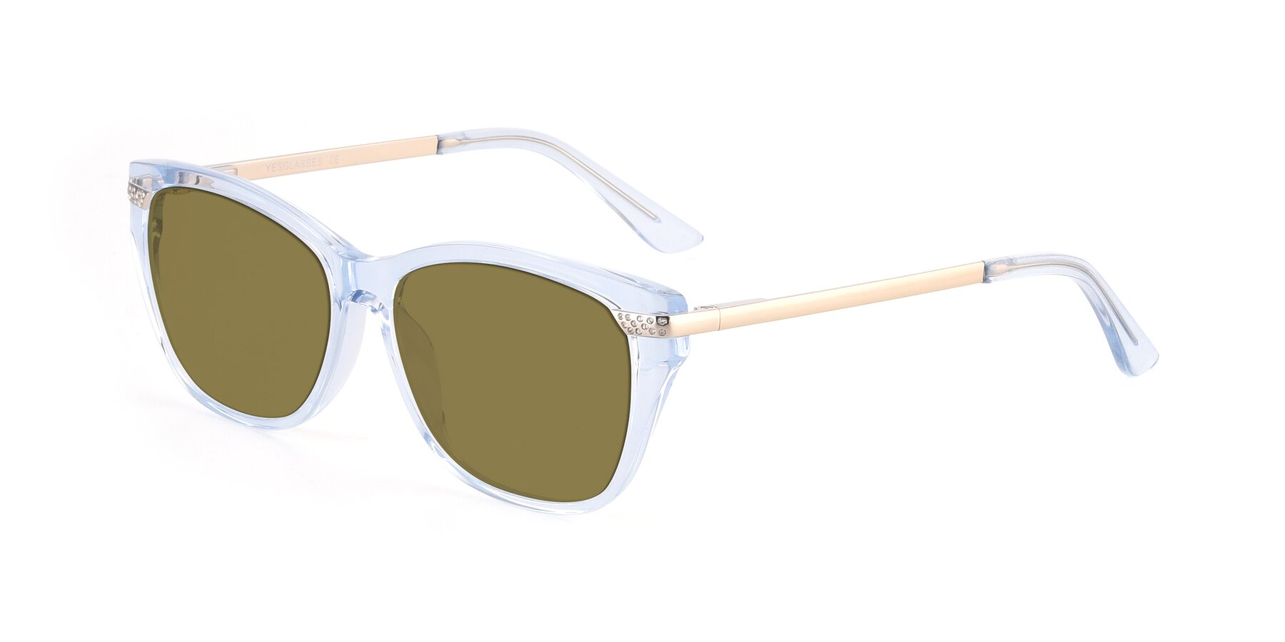 Angle of 17515 in Transparent Blue with Brown Polarized Lenses