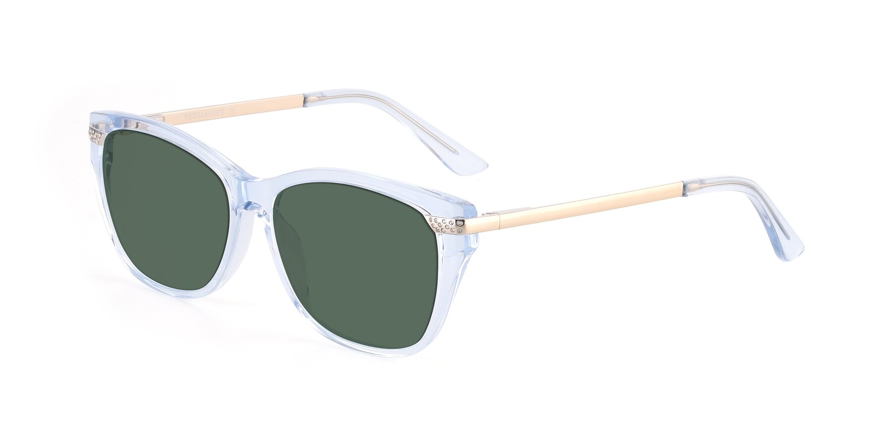 Angle of 17515 in Transparent Blue with Green Polarized Lenses