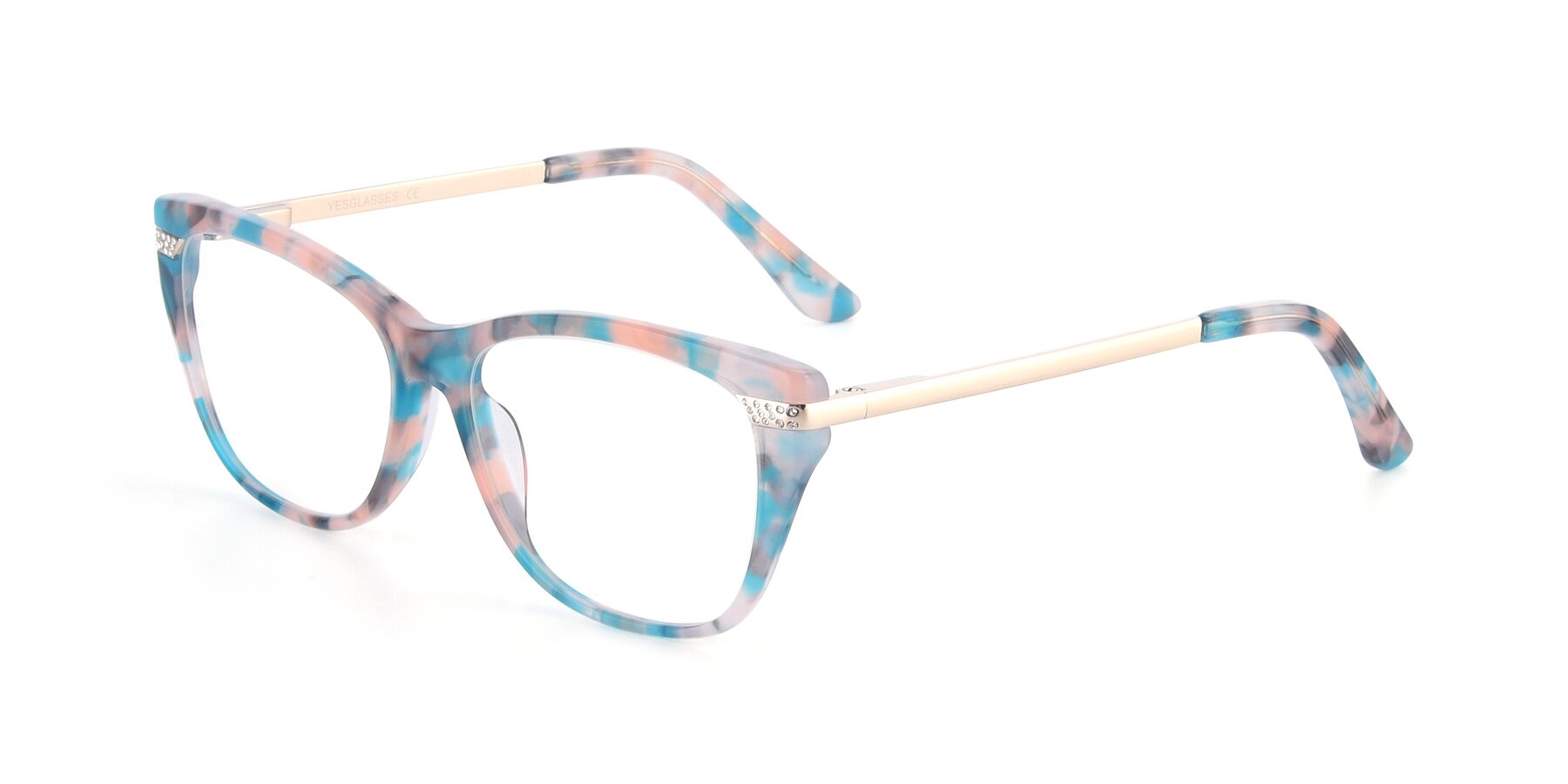 Angle of 17515 in Floral with Clear Blue Light Blocking Lenses