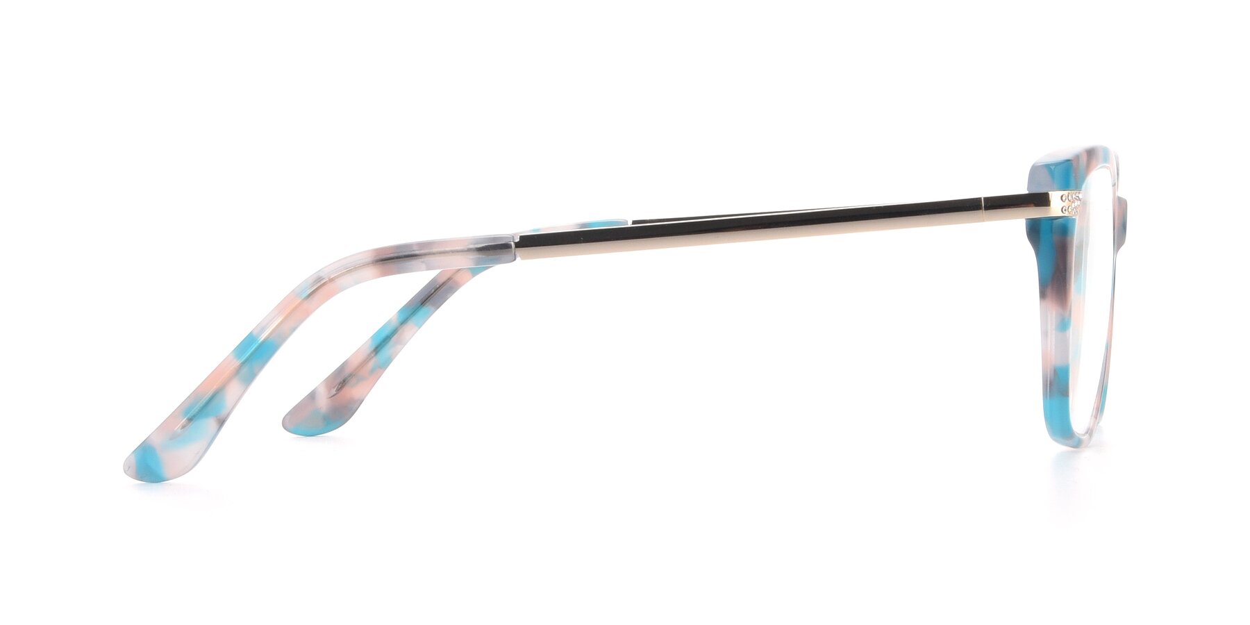Side of 17515 in Floral with Clear Reading Eyeglass Lenses