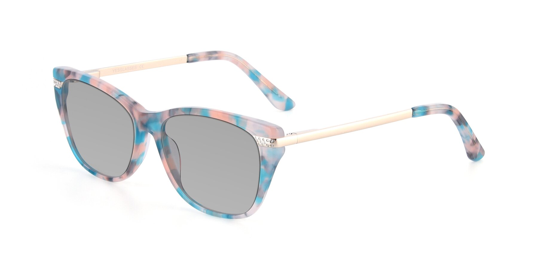 Angle of 17515 in Floral with Light Gray Tinted Lenses
