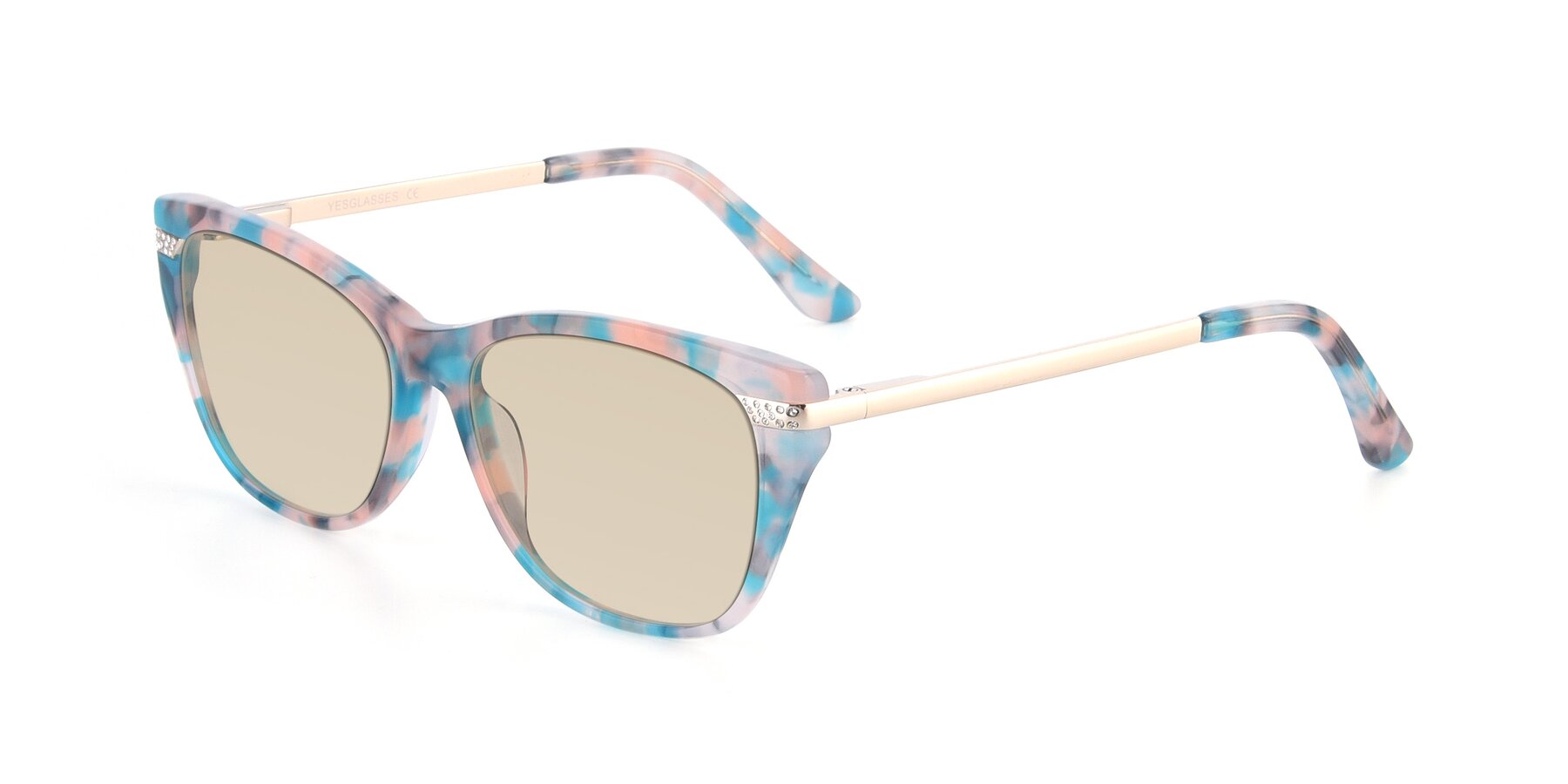 Angle of 17515 in Floral with Light Brown Tinted Lenses
