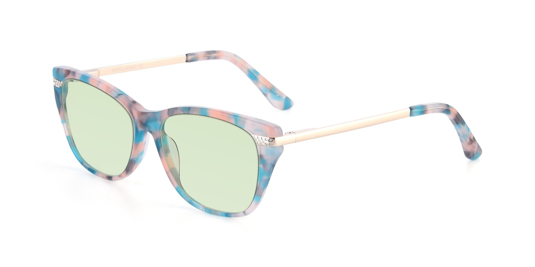 Angle of 17515 in Floral with Light Green Tinted Lenses