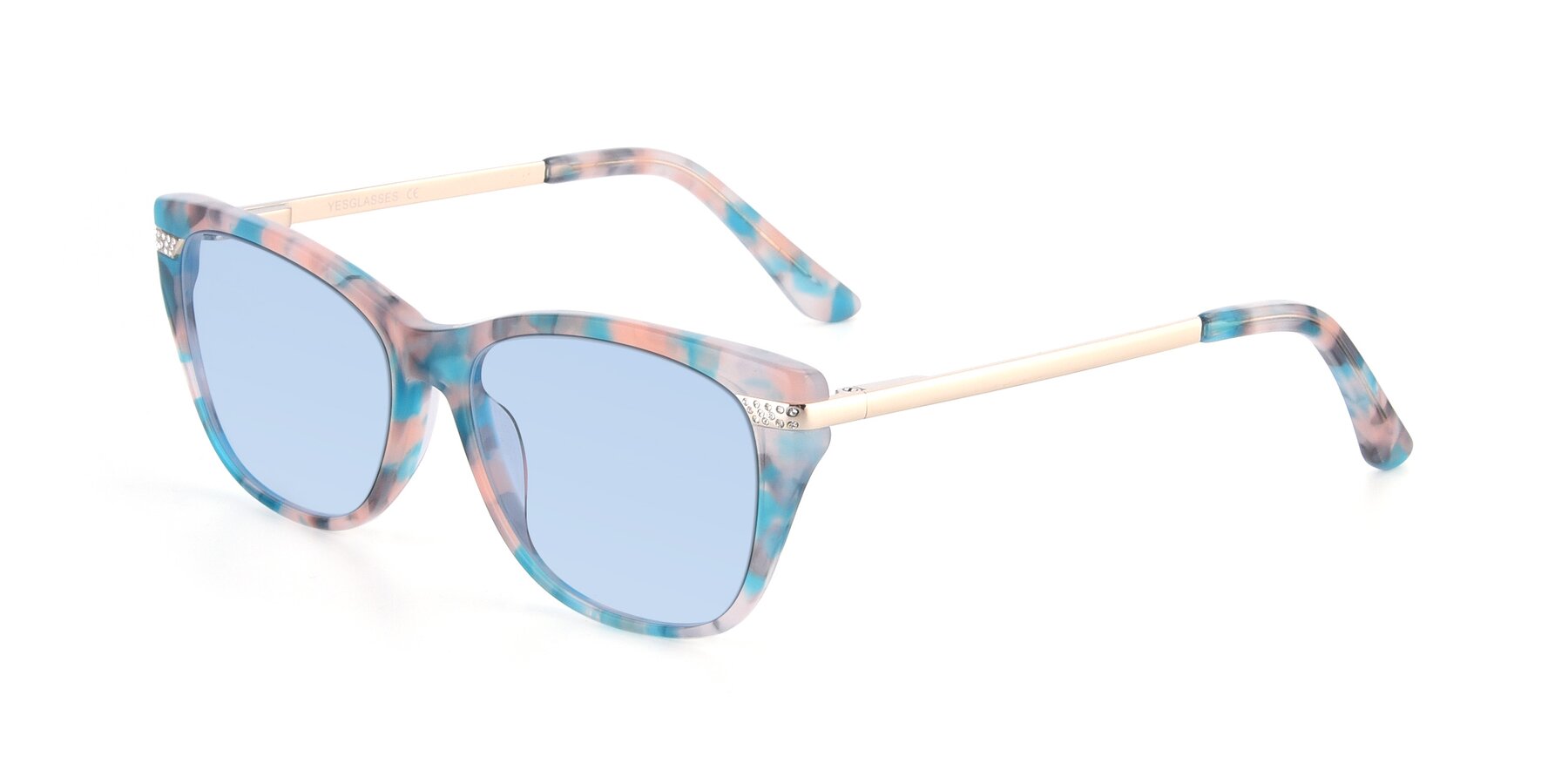 Angle of 17515 in Floral with Light Blue Tinted Lenses