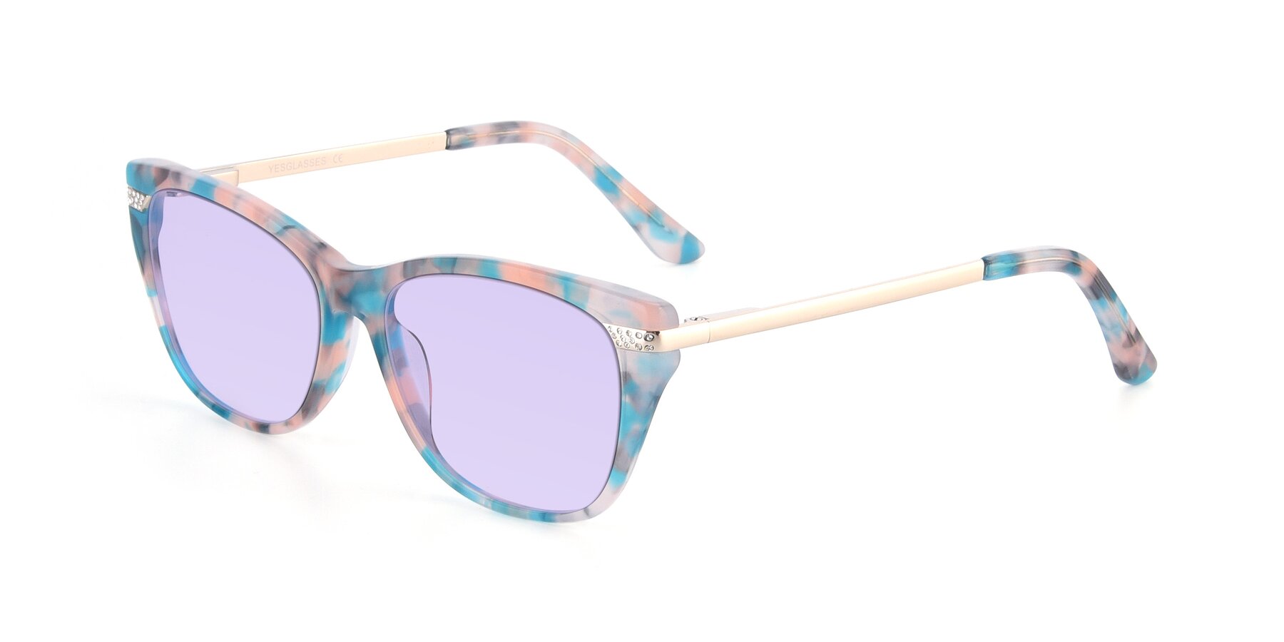 Angle of 17515 in Floral with Light Purple Tinted Lenses