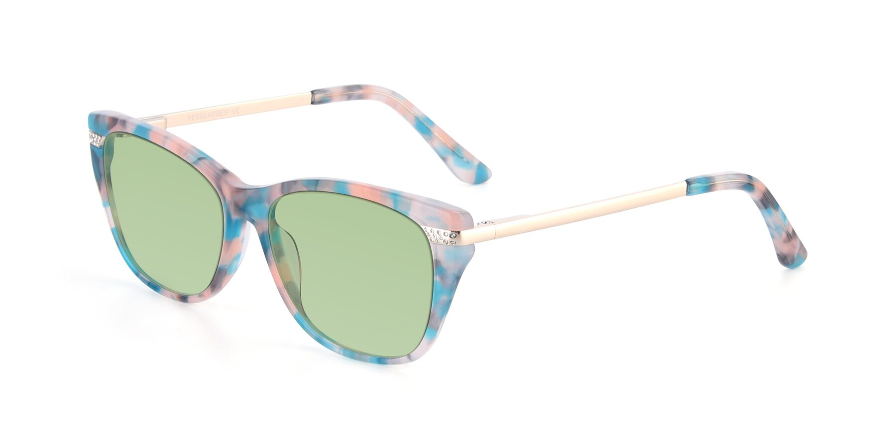 Angle of 17515 in Floral with Medium Green Tinted Lenses