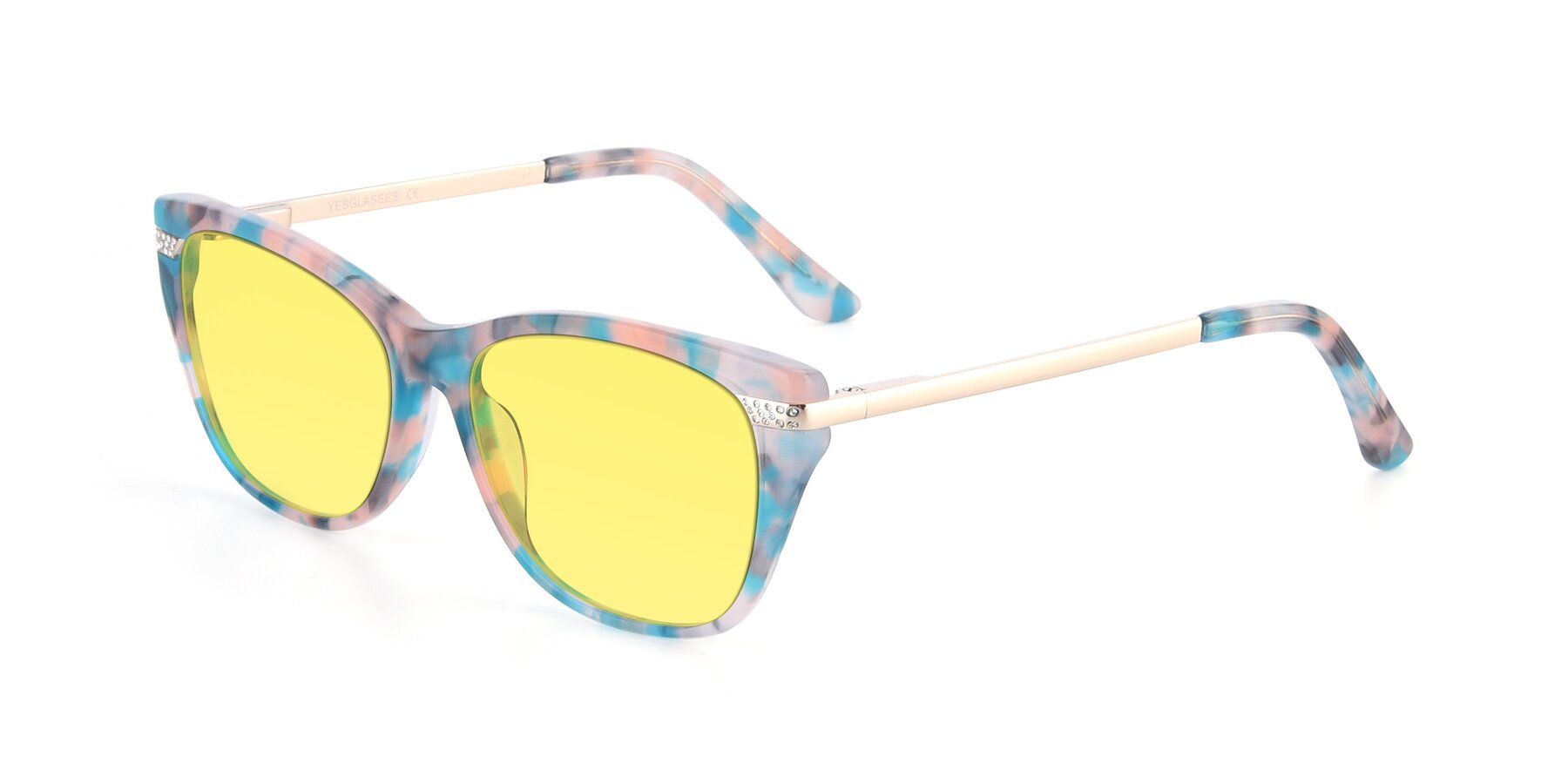 Angle of 17515 in Floral with Medium Yellow Tinted Lenses