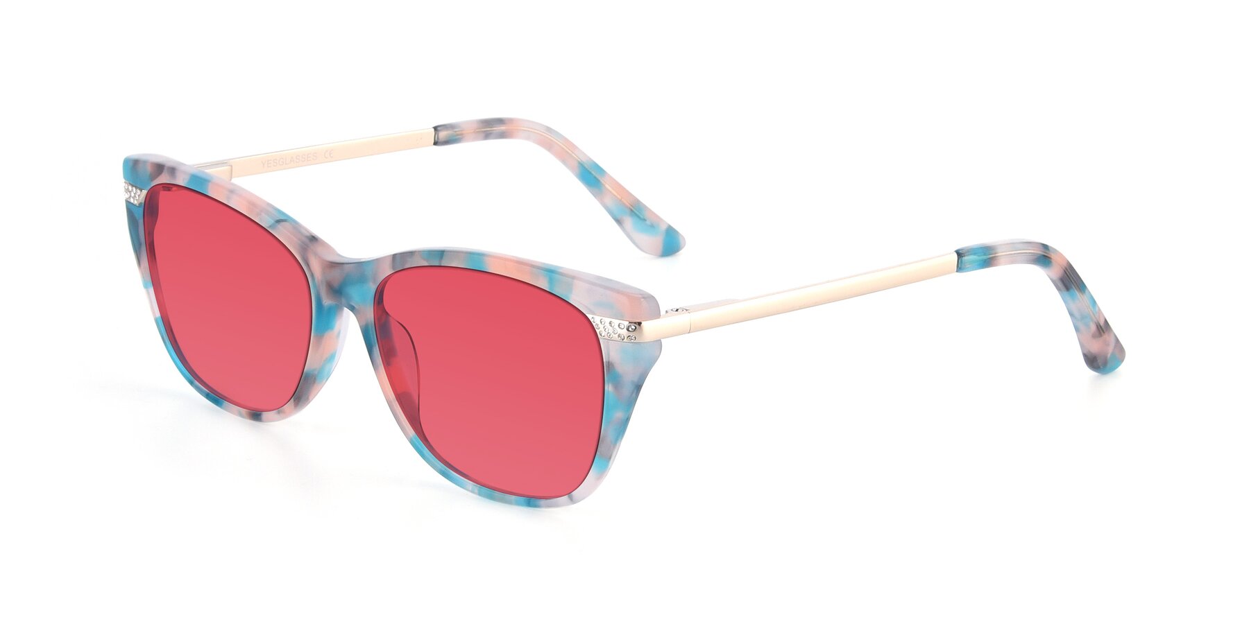Angle of 17515 in Floral with Red Tinted Lenses