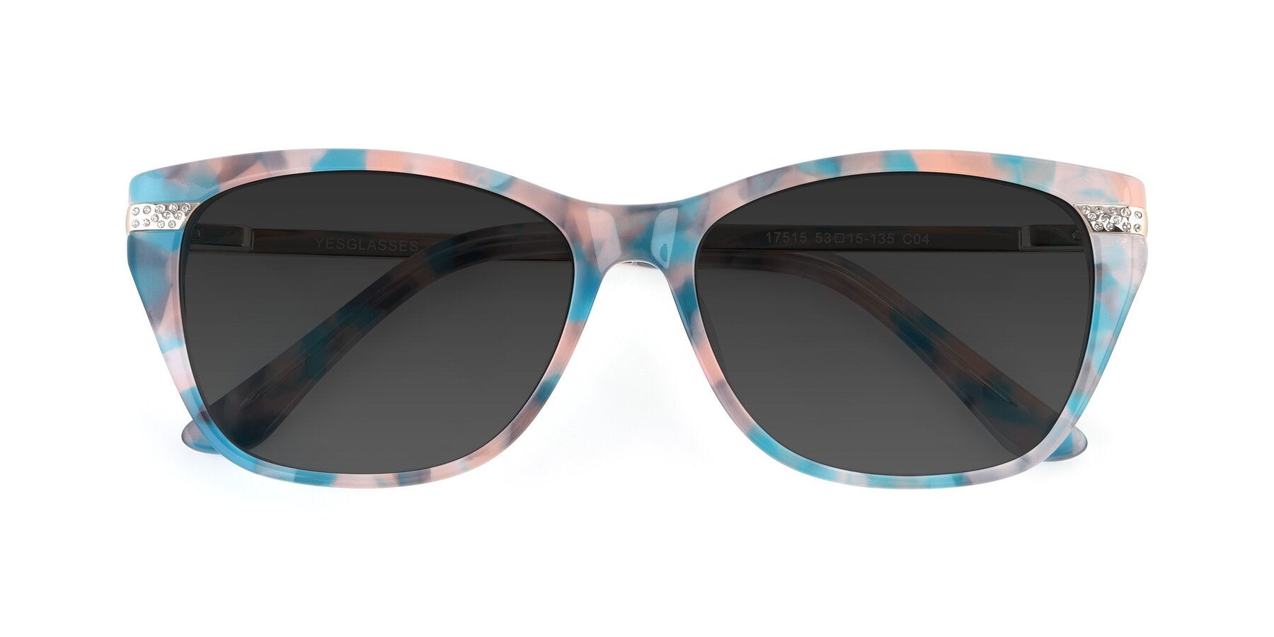 Folded Front of 17515 in Floral with Gray Tinted Lenses