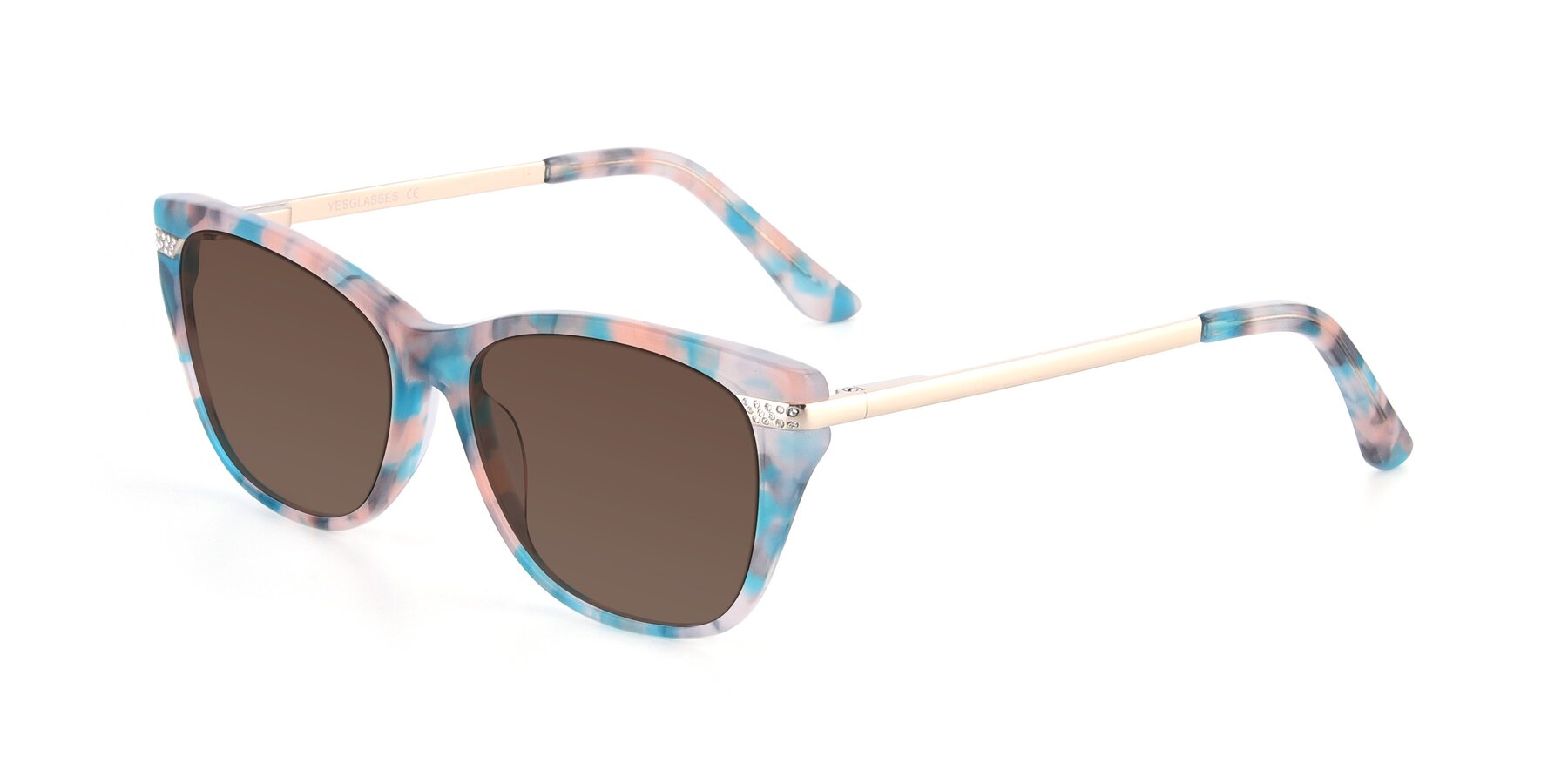 Angle of 17515 in Floral with Brown Tinted Lenses