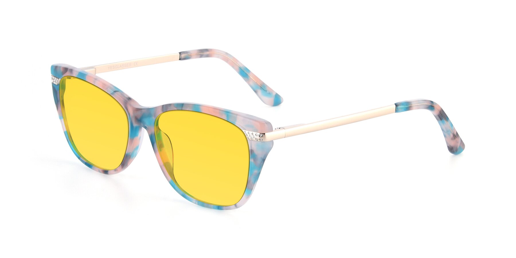 Angle of 17515 in Floral with Yellow Tinted Lenses