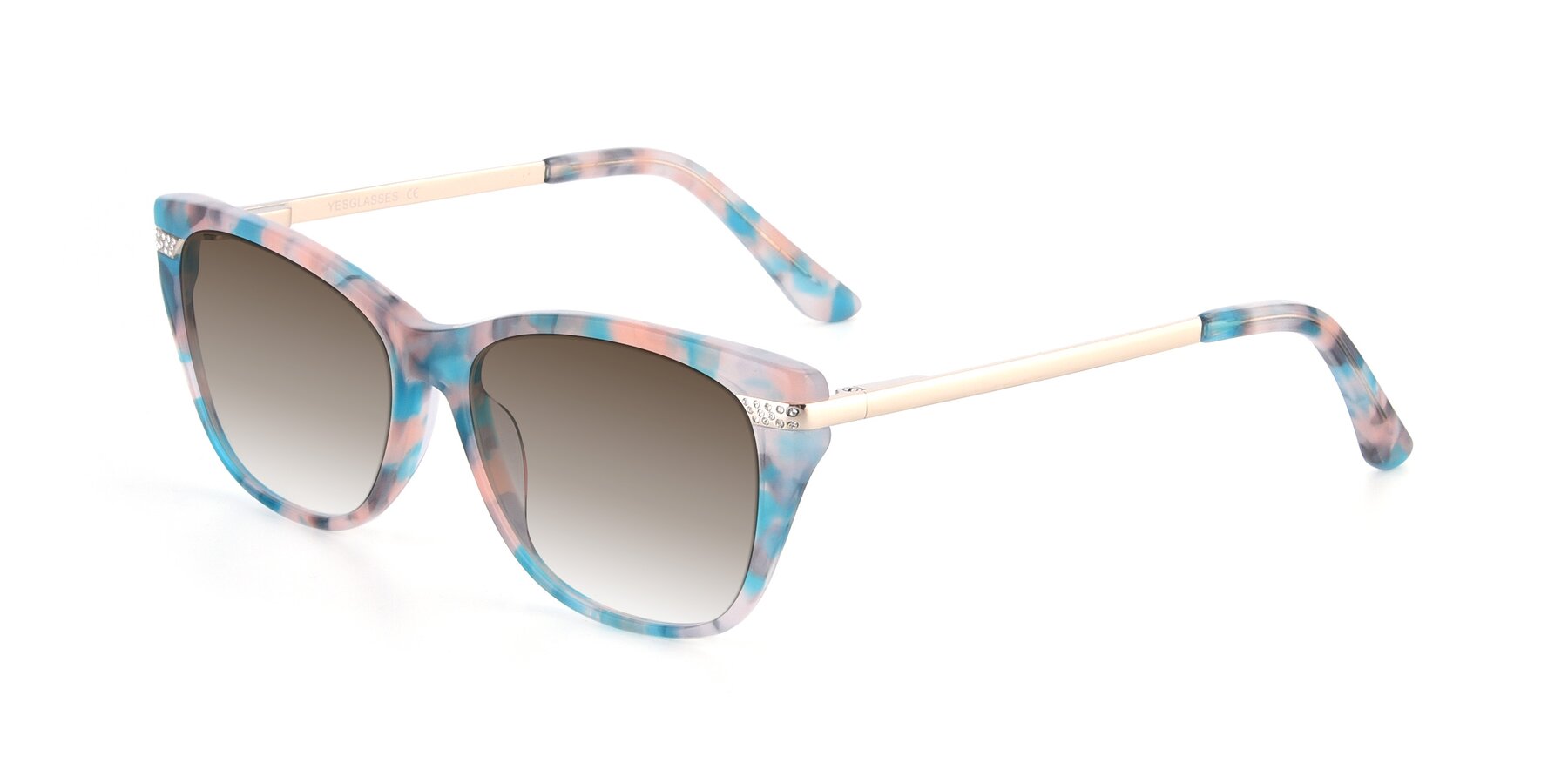 Angle of 17515 in Floral with Brown Gradient Lenses
