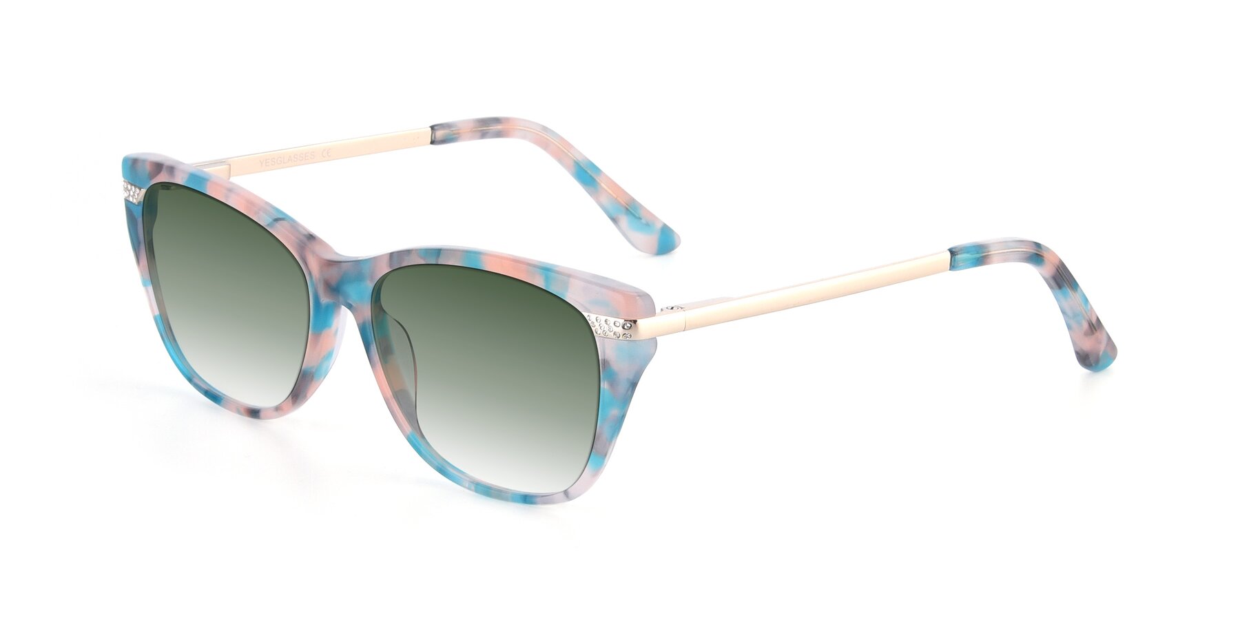 Angle of 17515 in Floral with Green Gradient Lenses