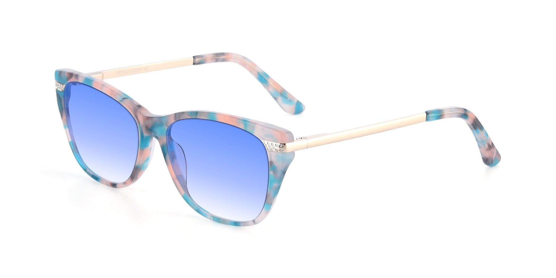 Angle of 17515 in Floral with Blue Gradient Lenses