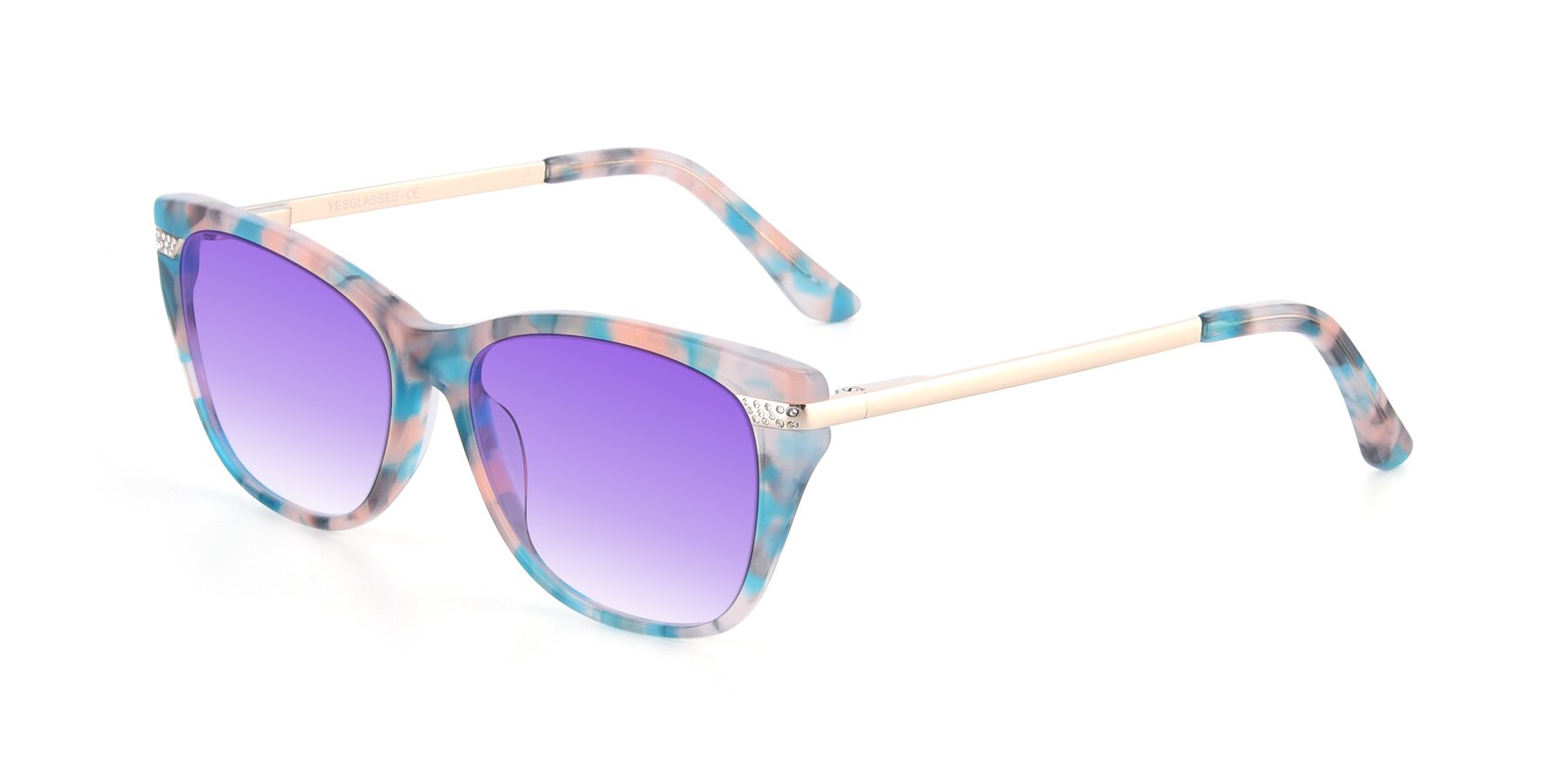 Angle of 17515 in Floral with Purple Gradient Lenses