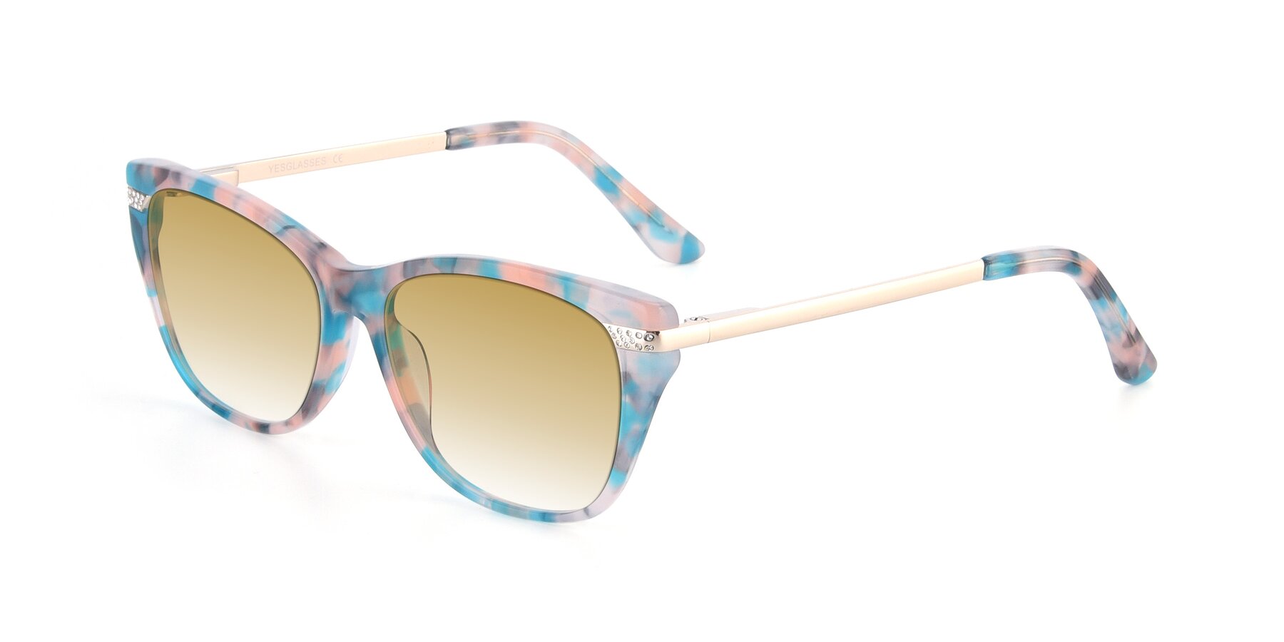 Angle of 17515 in Floral with Champagne Gradient Lenses