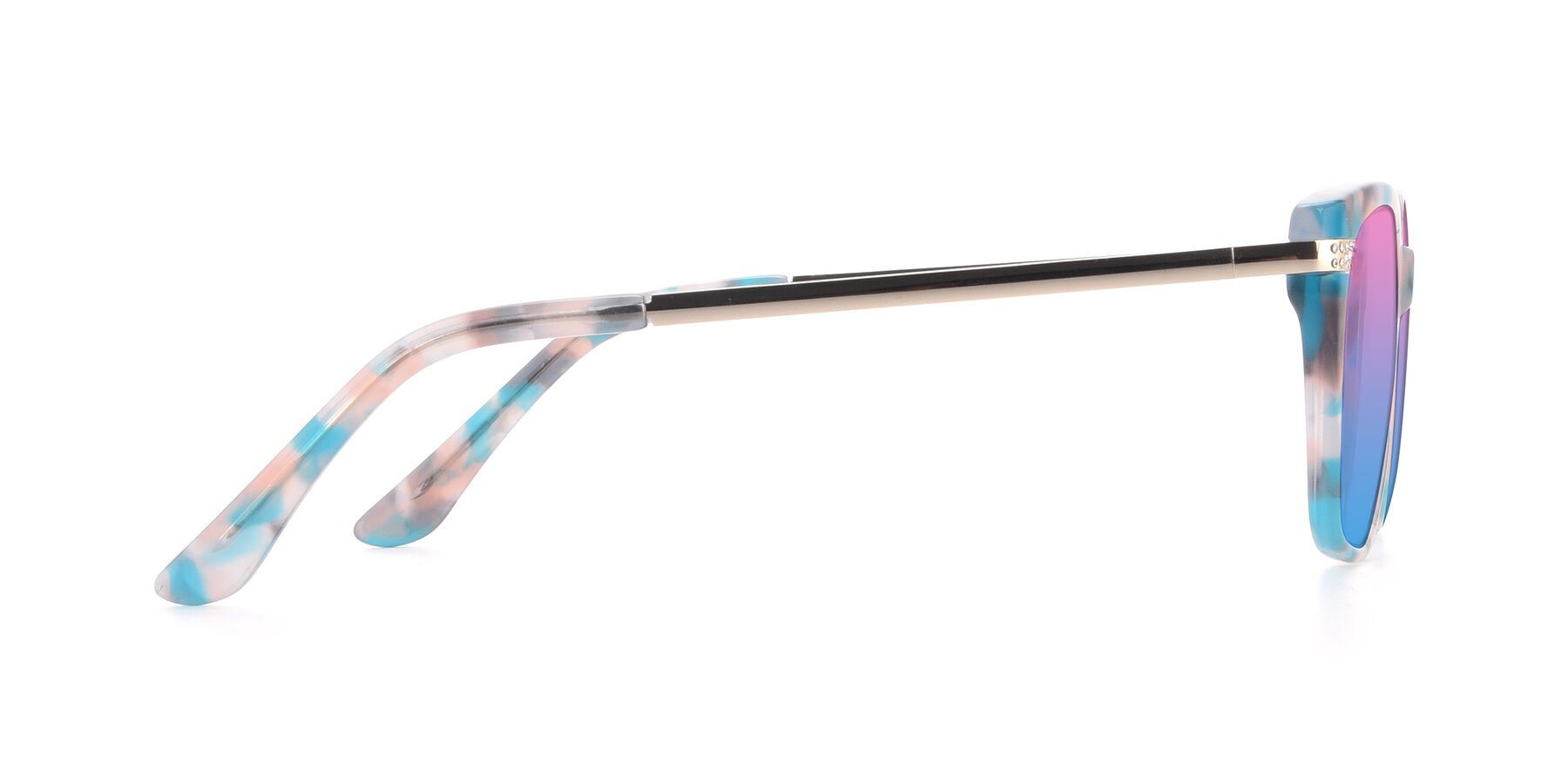 Side of 17515 in Floral with Pink / Blue Gradient Lenses