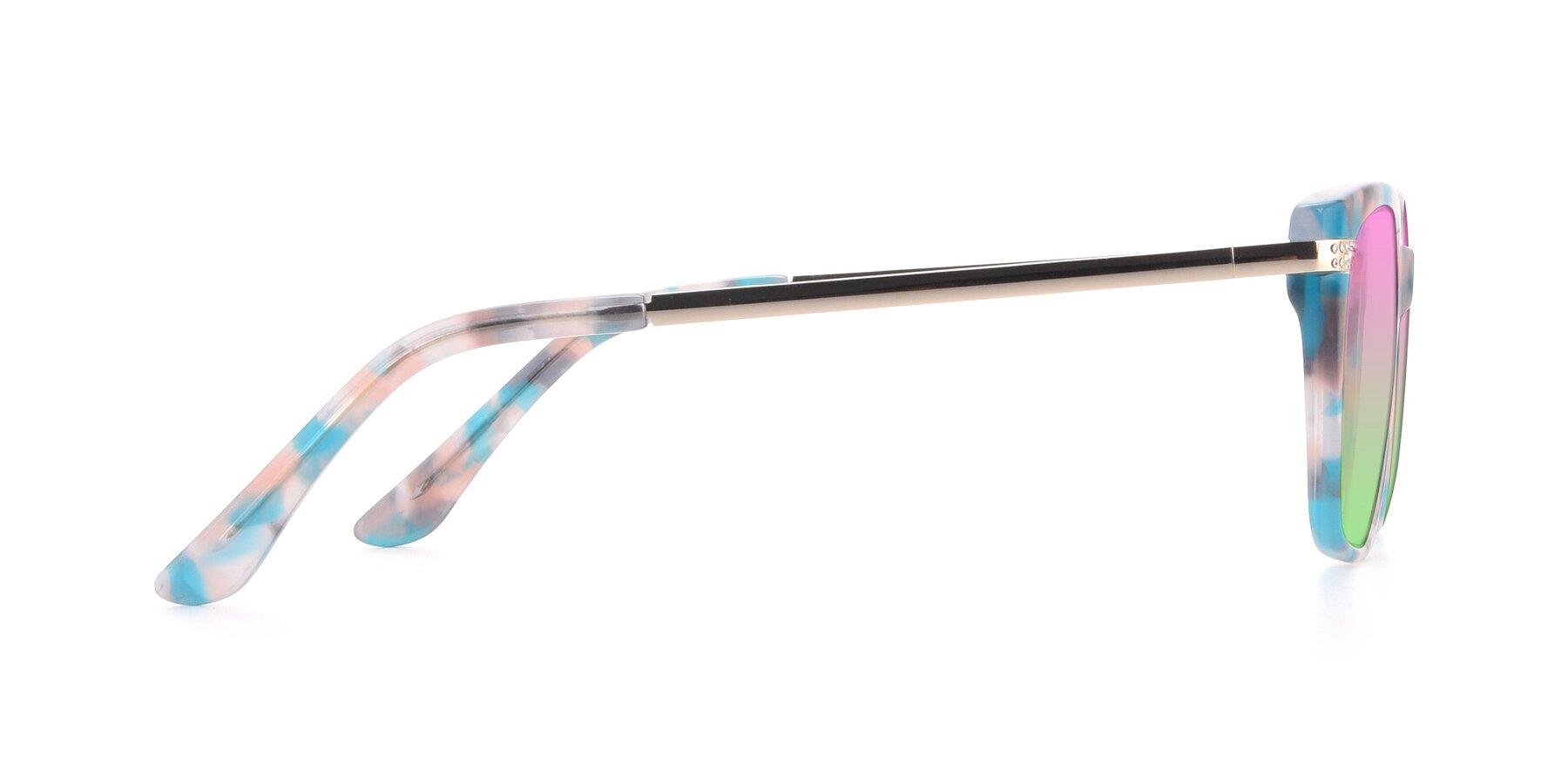 Side of 17515 in Floral with Pink / Green Gradient Lenses
