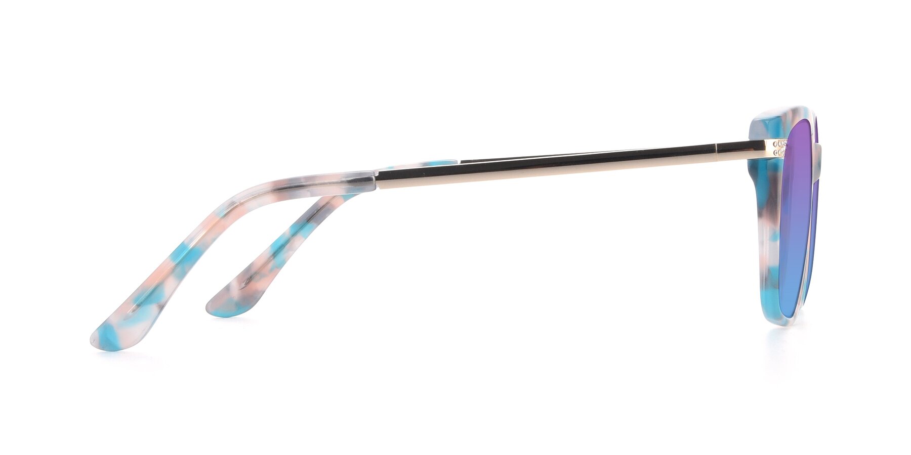 Side of 17515 in Floral with Purple / Blue Gradient Lenses