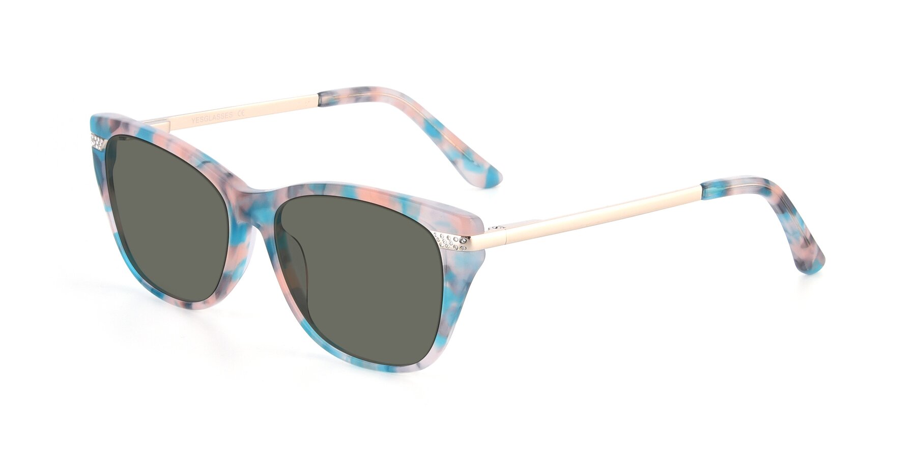 Angle of 17515 in Floral with Gray Polarized Lenses