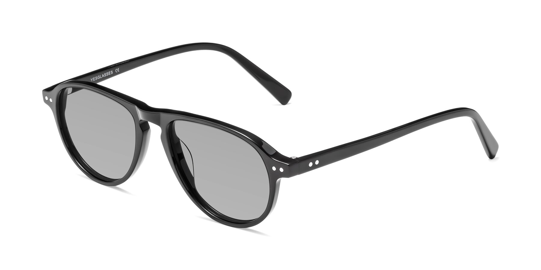 Angle of 17544 in Black with Light Gray Tinted Lenses