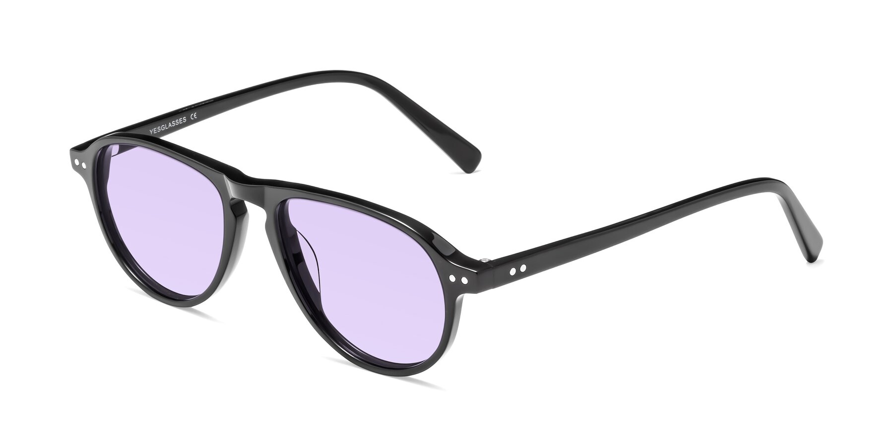 Angle of 17544 in Black with Light Purple Tinted Lenses