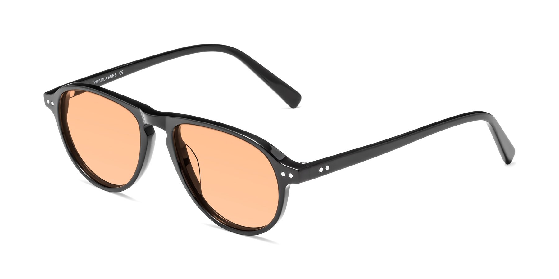 Angle of 17544 in Black with Light Orange Tinted Lenses