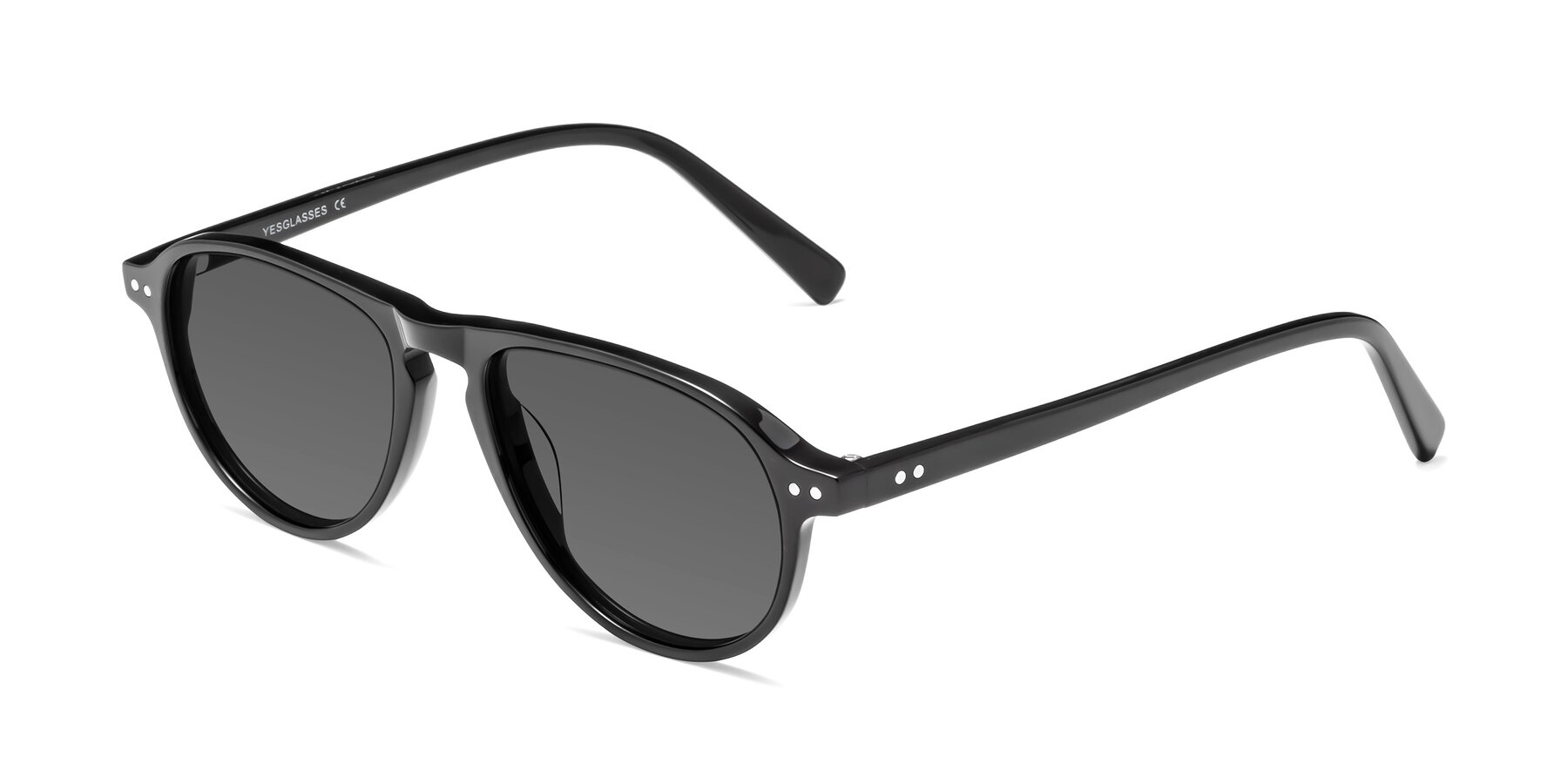 Angle of 17544 in Black with Medium Gray Tinted Lenses