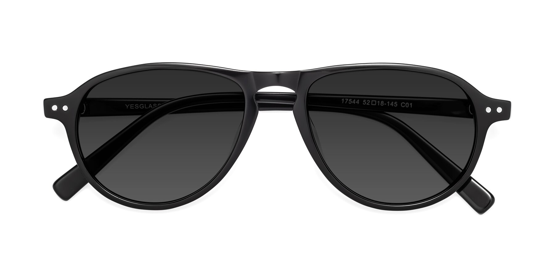 Folded Front of 17544 in Black with Gray Tinted Lenses
