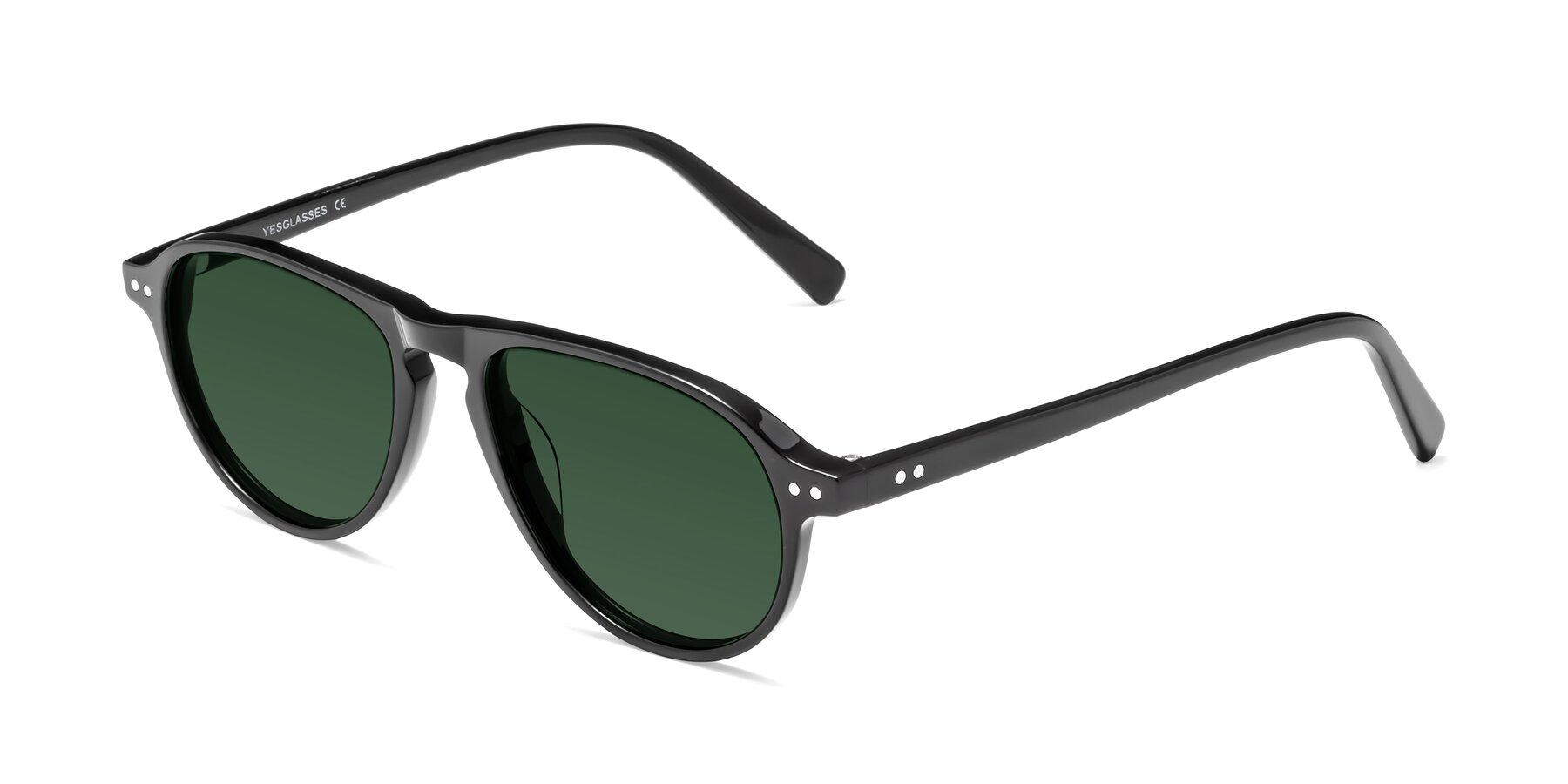 Angle of 17544 in Black with Green Tinted Lenses
