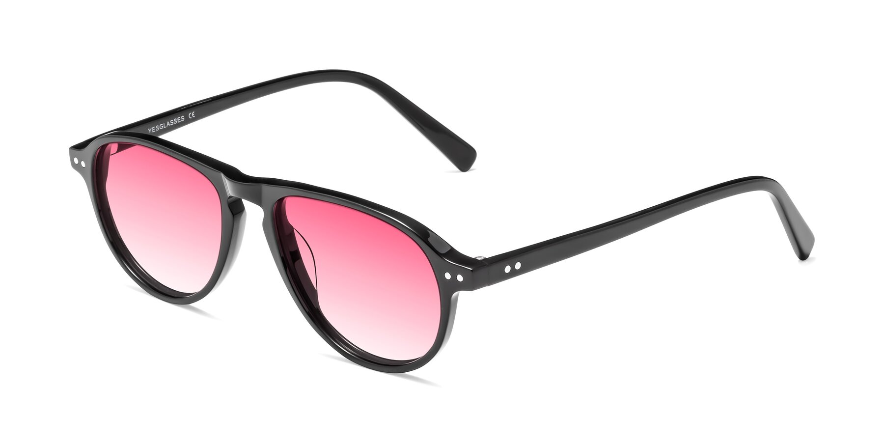 Angle of 17544 in Black with Pink Gradient Lenses