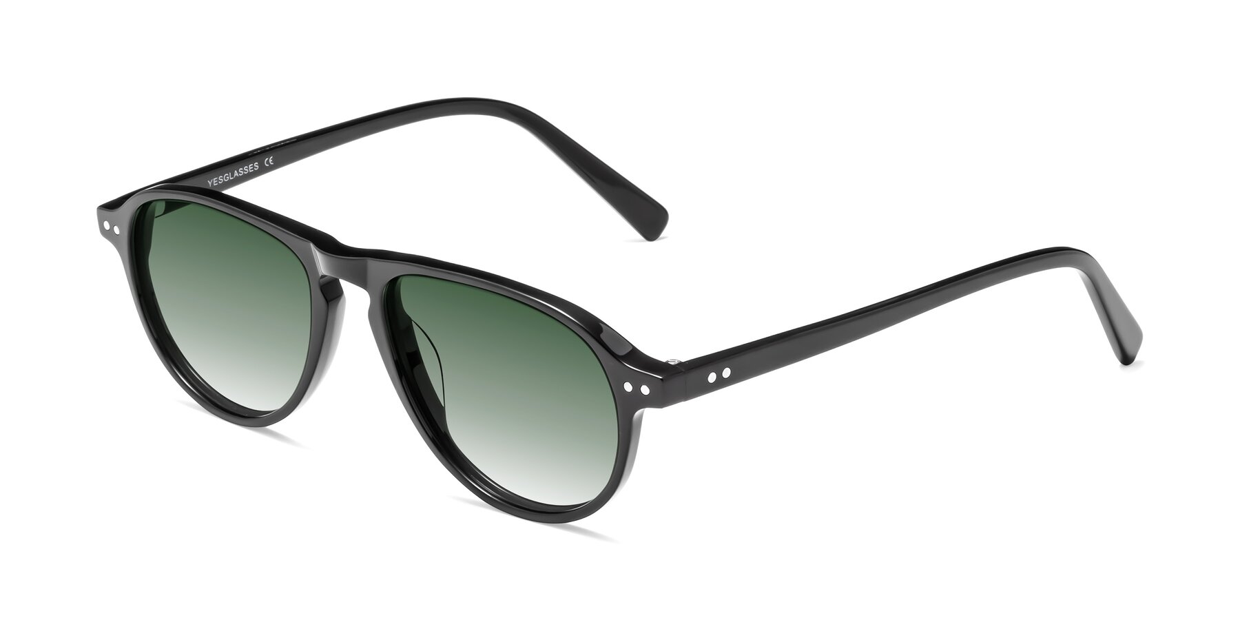 Angle of 17544 in Black with Green Gradient Lenses