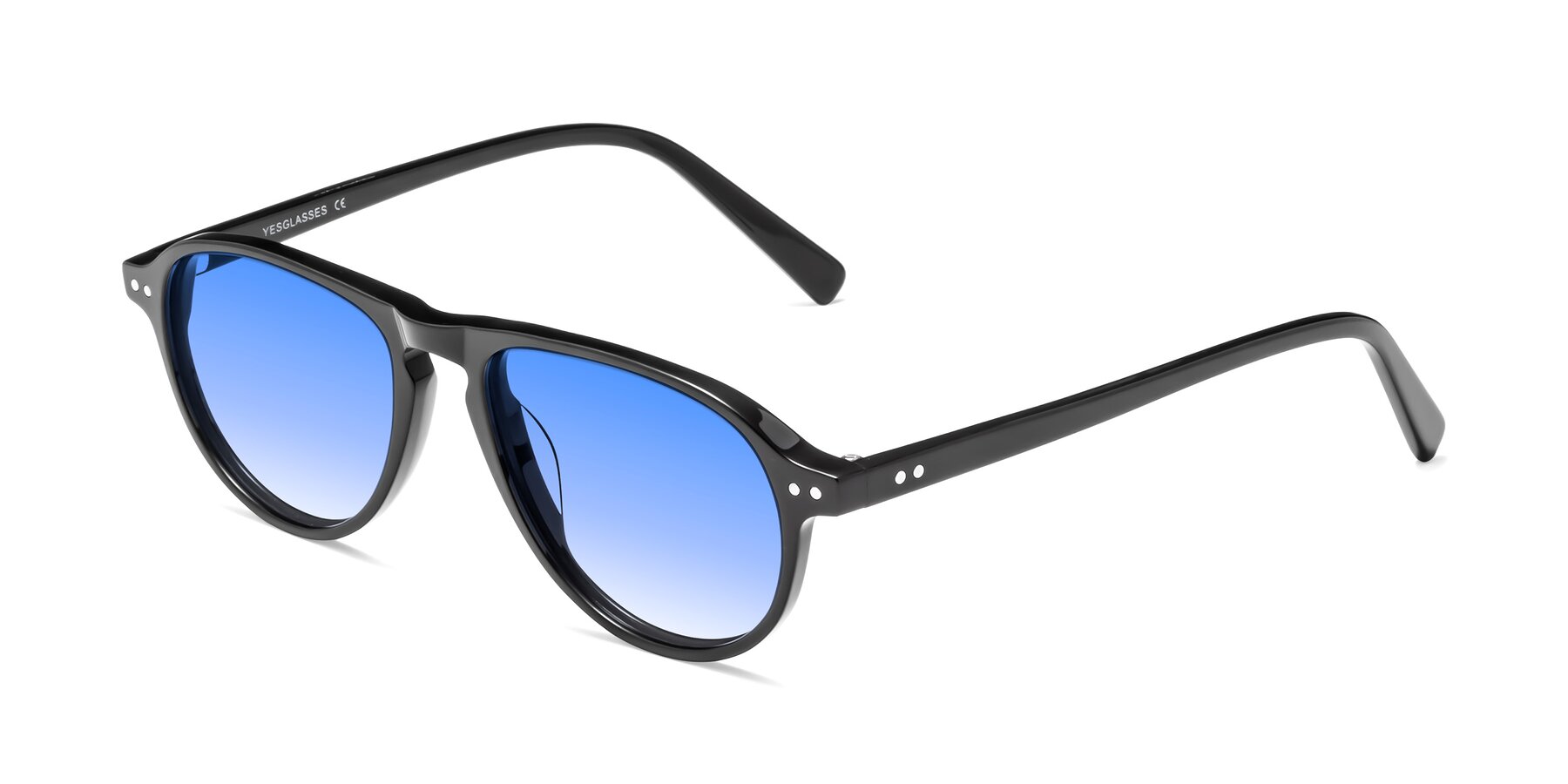 Angle of 17544 in Black with Blue Gradient Lenses