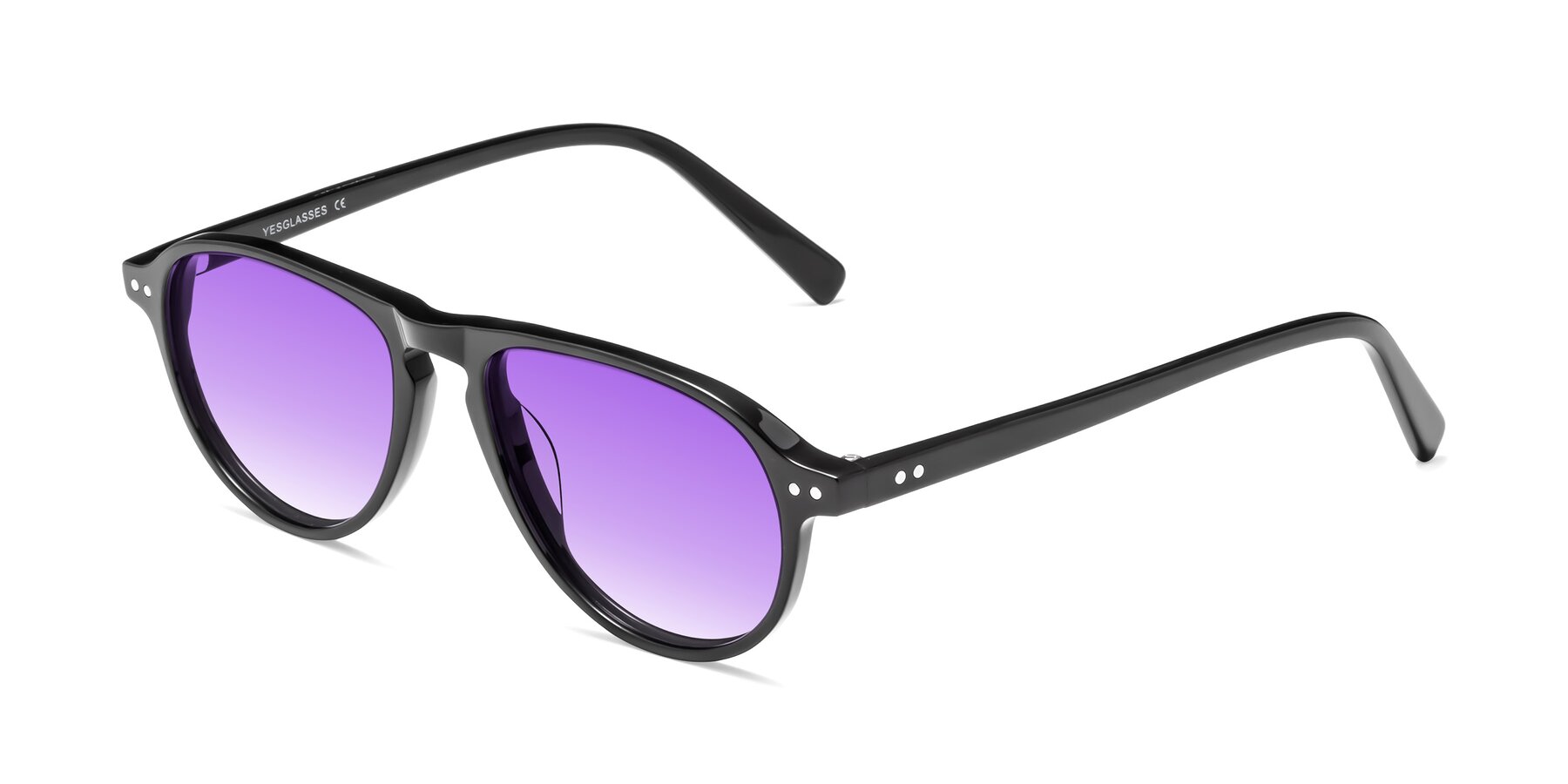 Angle of 17544 in Black with Purple Gradient Lenses