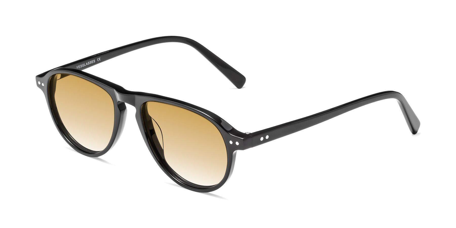 Angle of 17544 in Black with Champagne Gradient Lenses