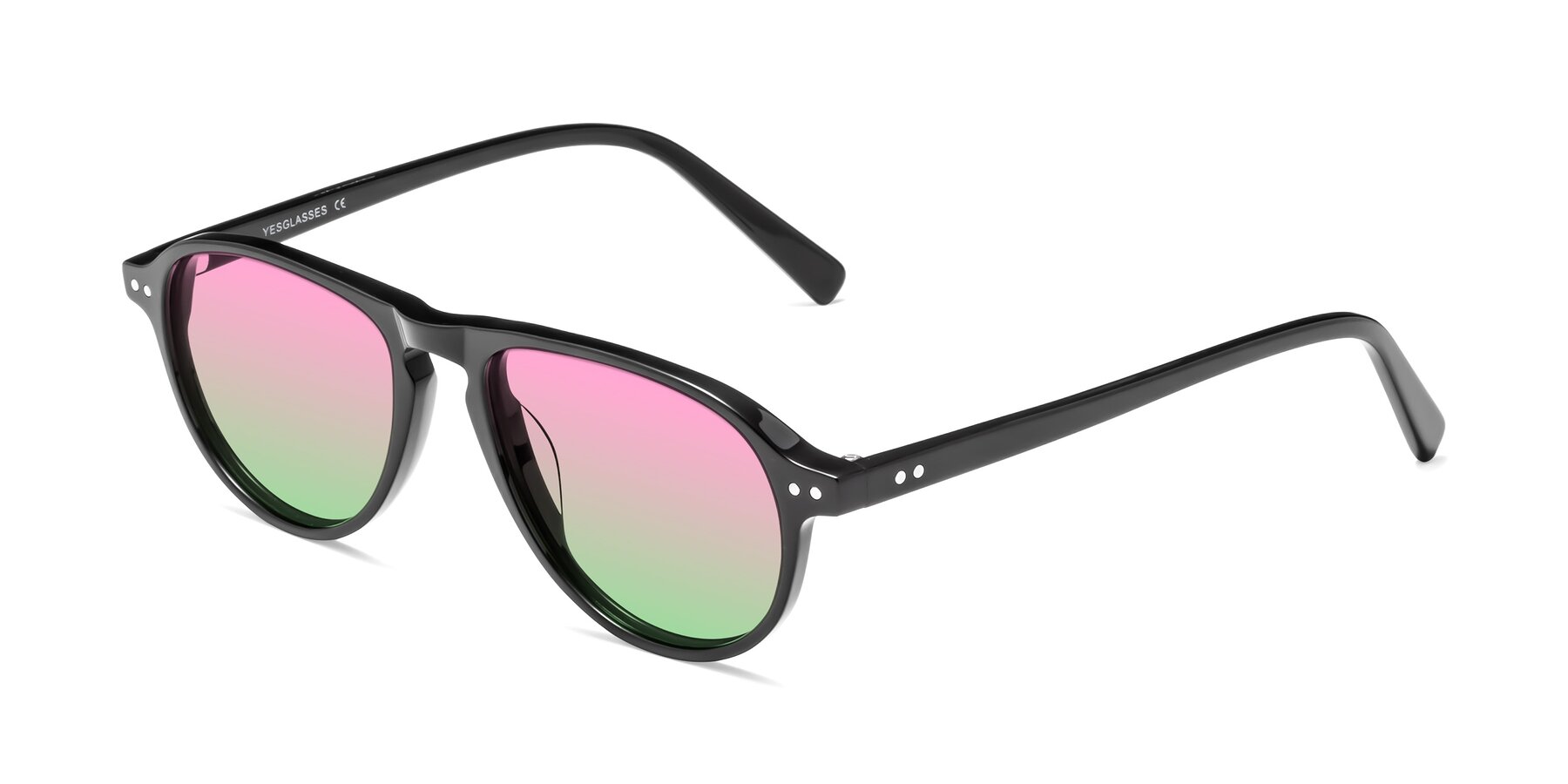 Angle of 17544 in Black with Pink / Green Gradient Lenses
