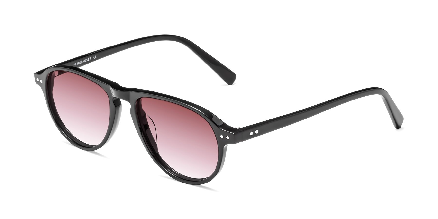 Angle of 17544 in Black with Garnet Gradient Lenses