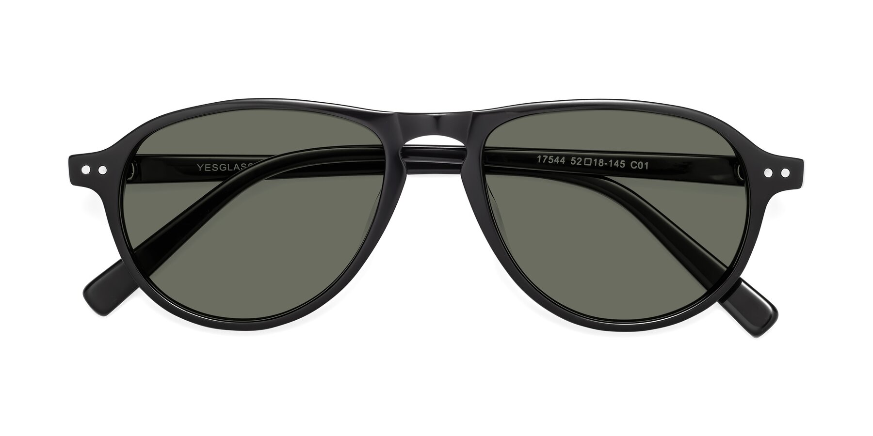 Folded Front of 17544 in Black with Gray Polarized Lenses