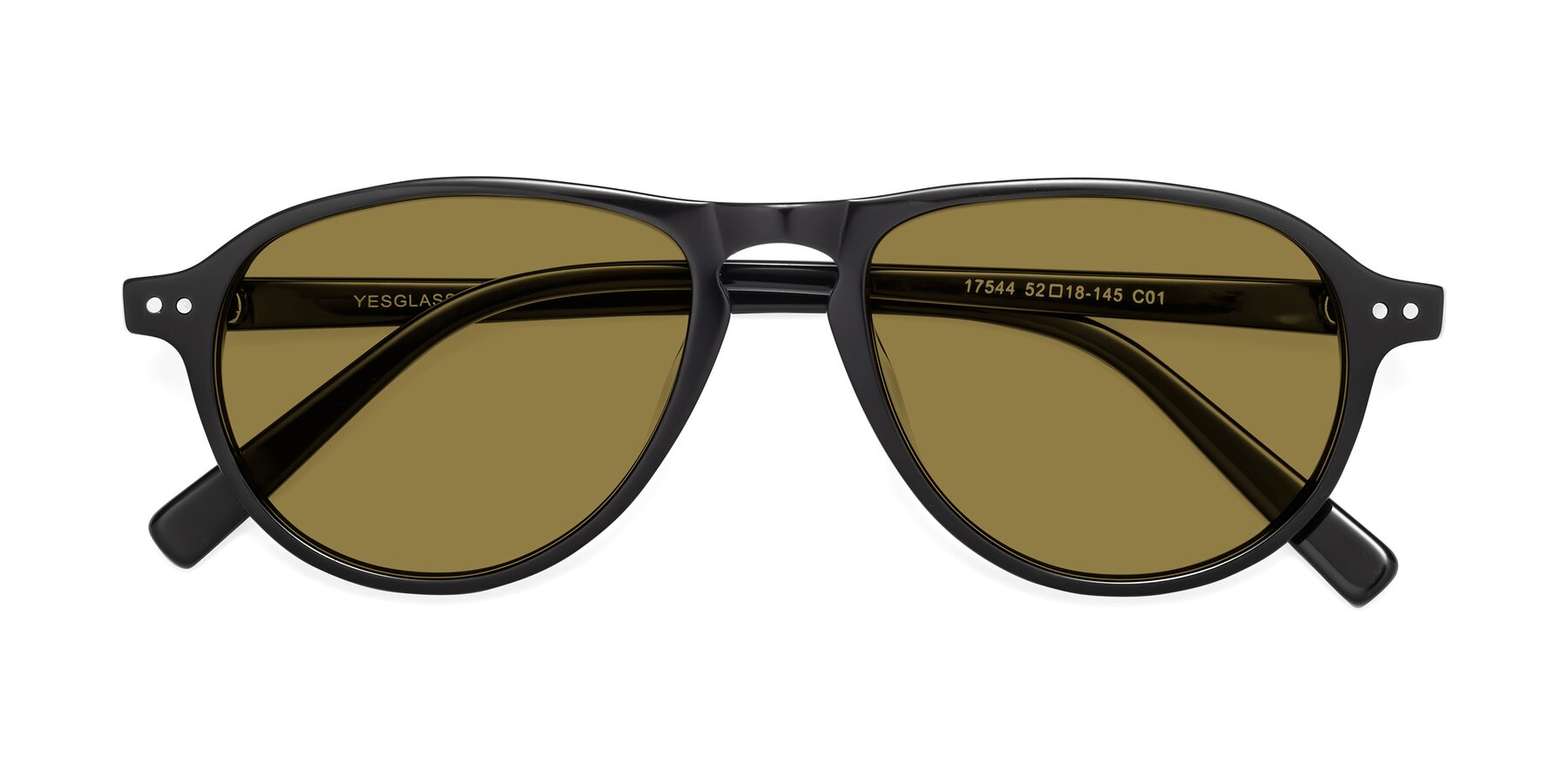 Folded Front of 17544 in Black with Brown Polarized Lenses