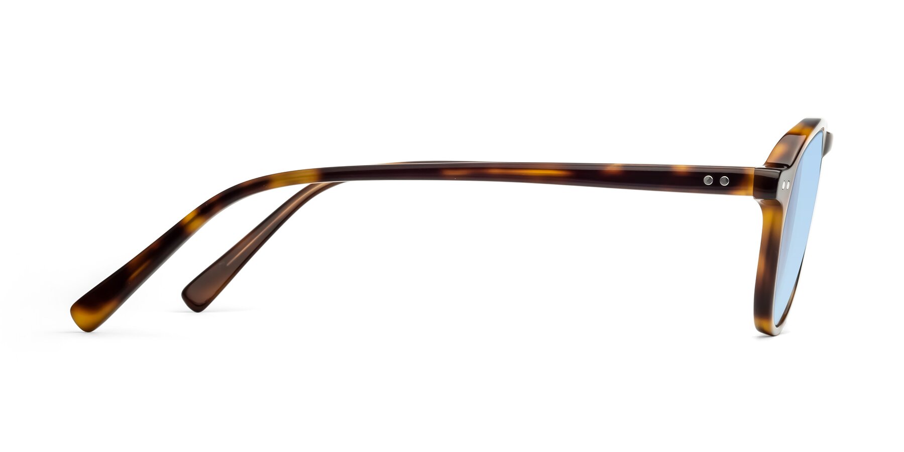 Side of 17544 in Tortoise with Light Blue Tinted Lenses